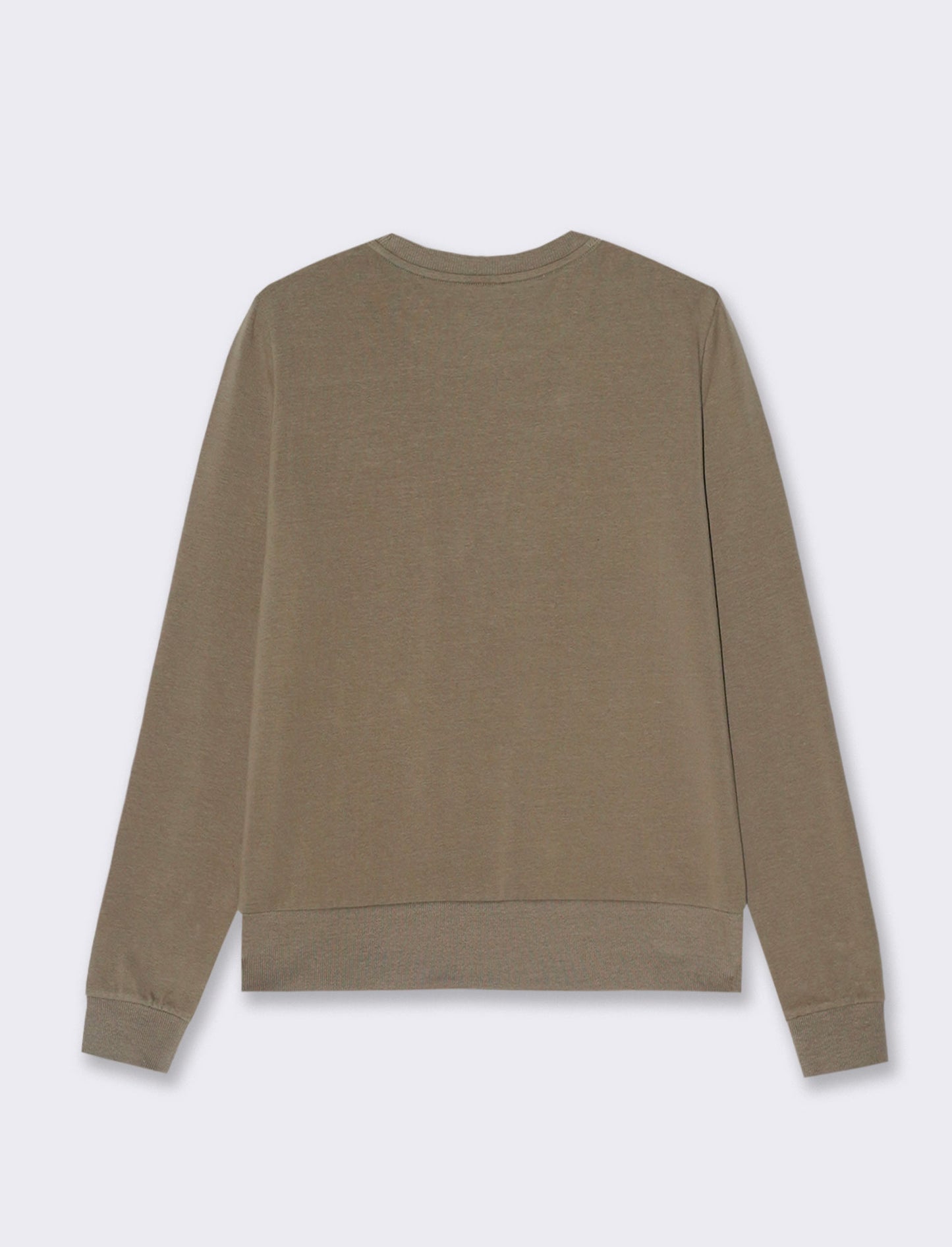 T-shirt manica lunga con stampa da donna - Verde salvia