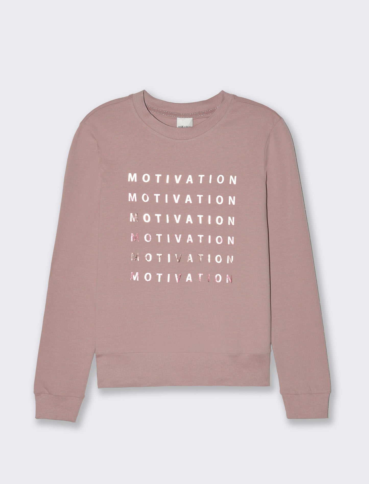 T-shirt manica lunga con stampa da donna - Rosa antico