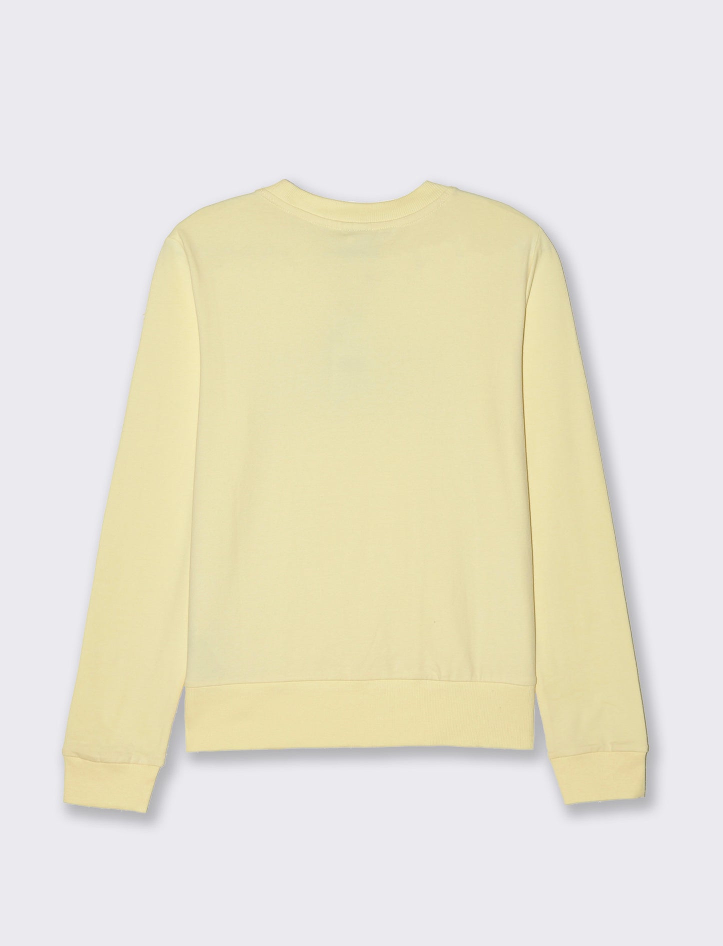 T-shirt manica lunga con stampa da donna - Giallo pastello