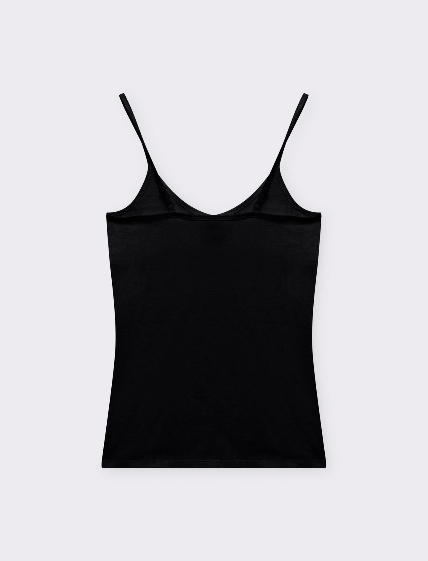 Top basico con scollo a v da donna - Nero