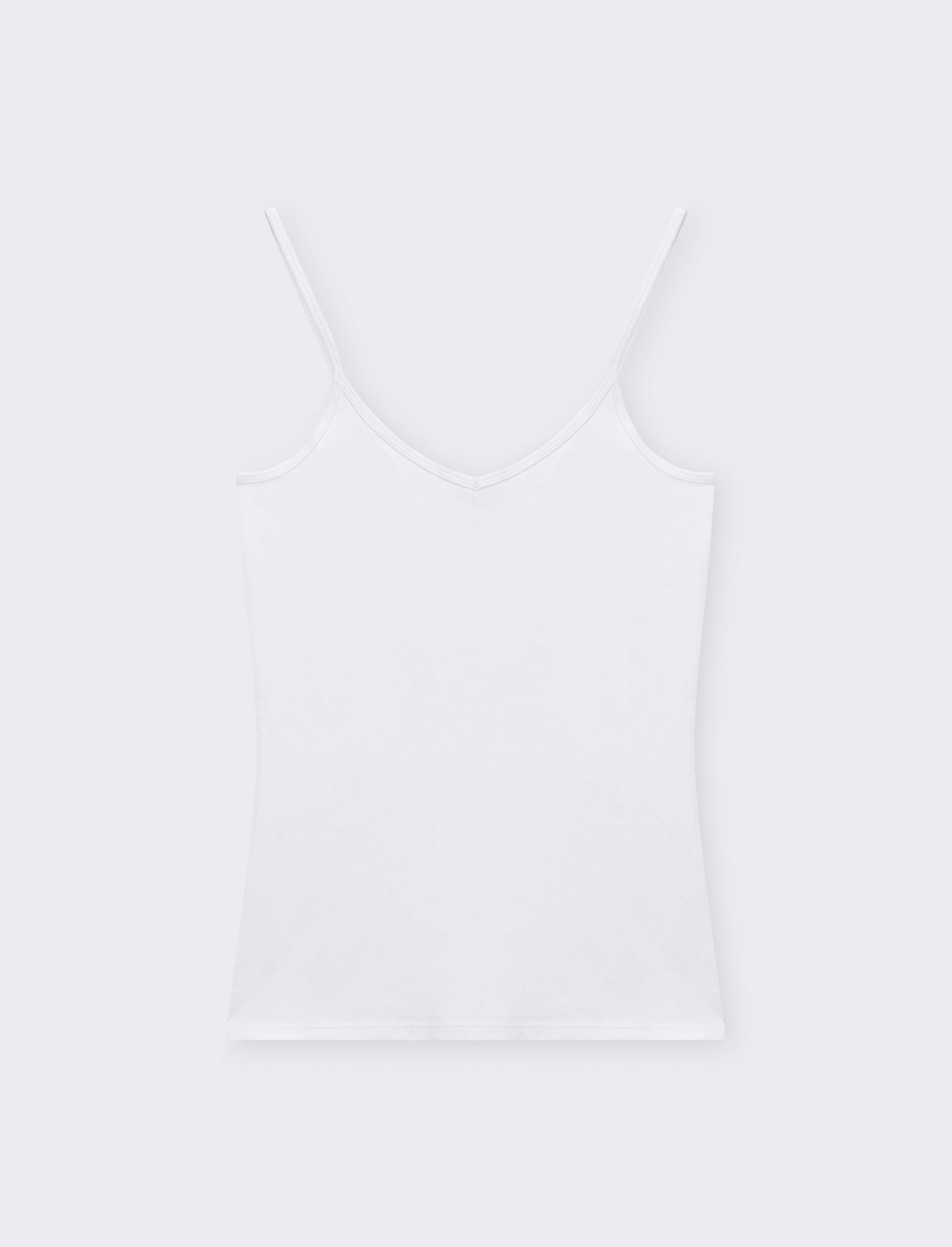 Top basico con scollo a v da donna - Bianco