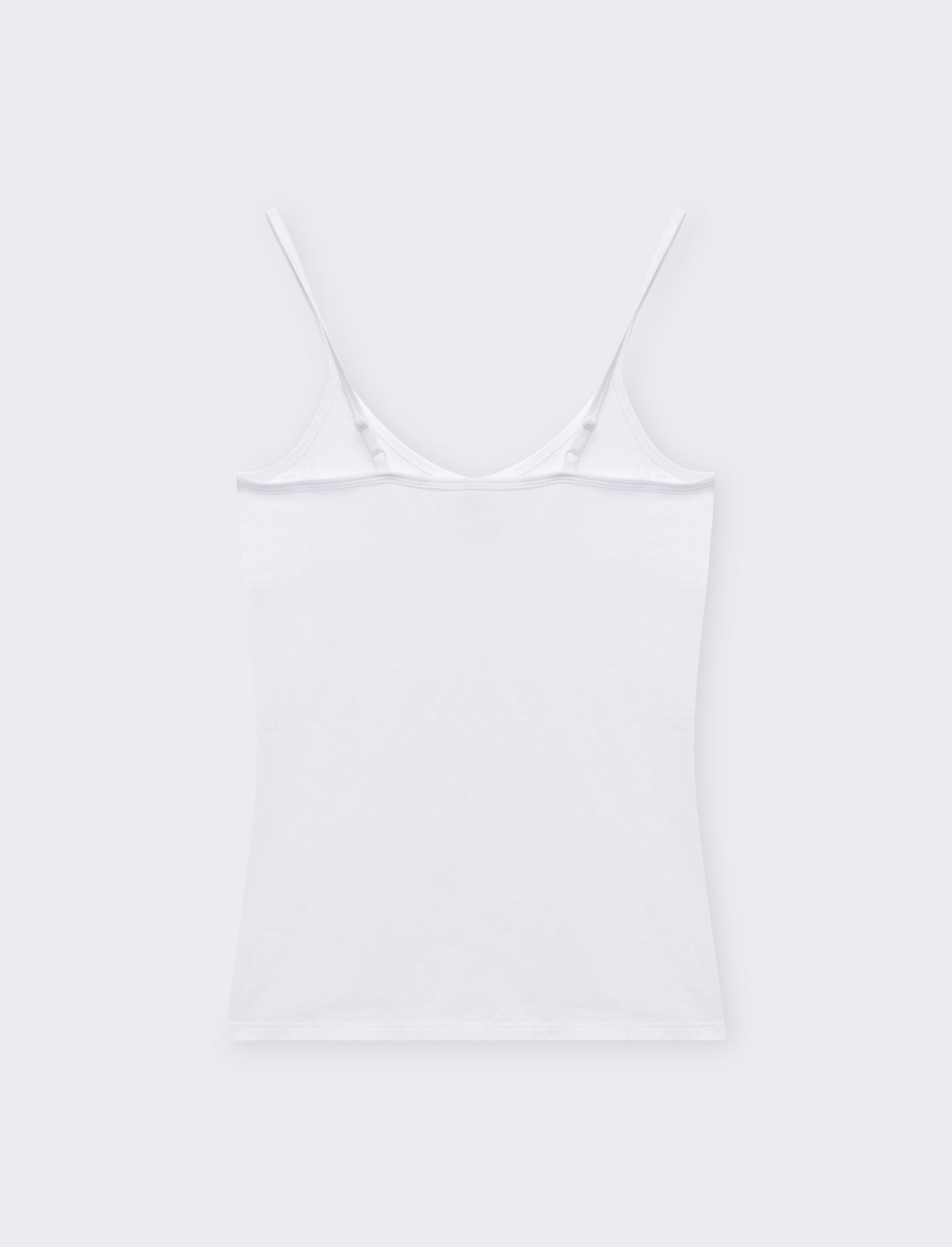 Top basico con scollo a v da donna - Bianco