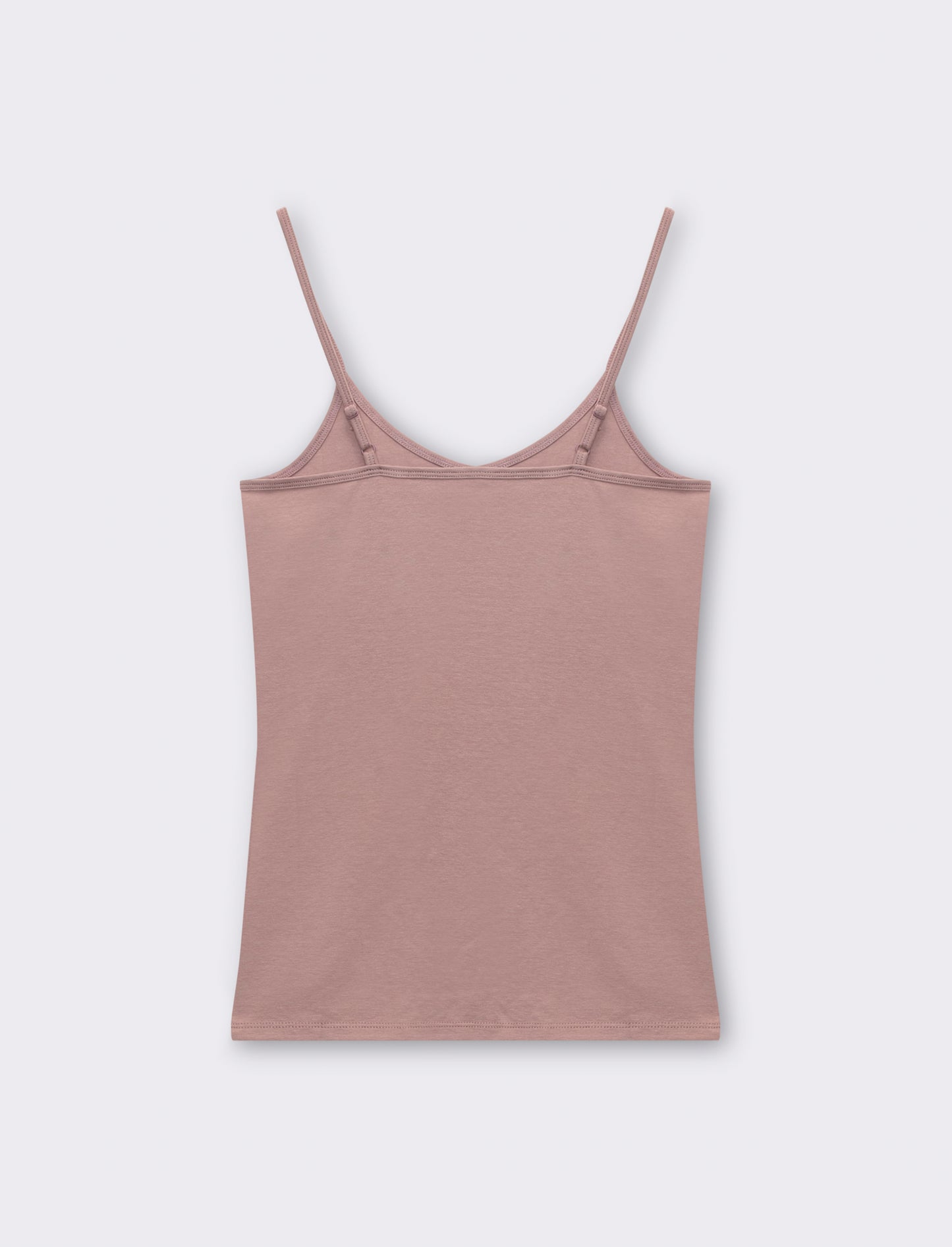 Top basico con scollo a v da donna - Rosa antico