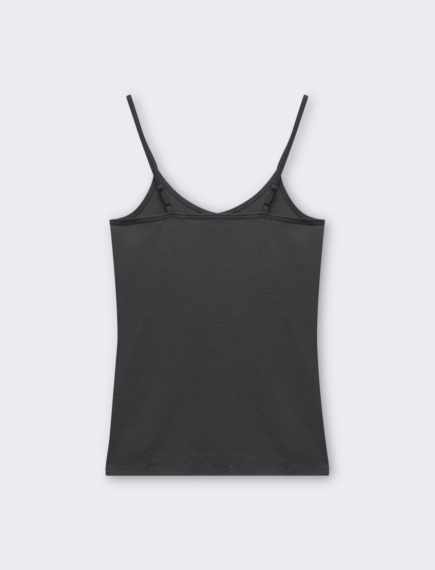 Top basico con scollo a v da donna - Grigio piombo