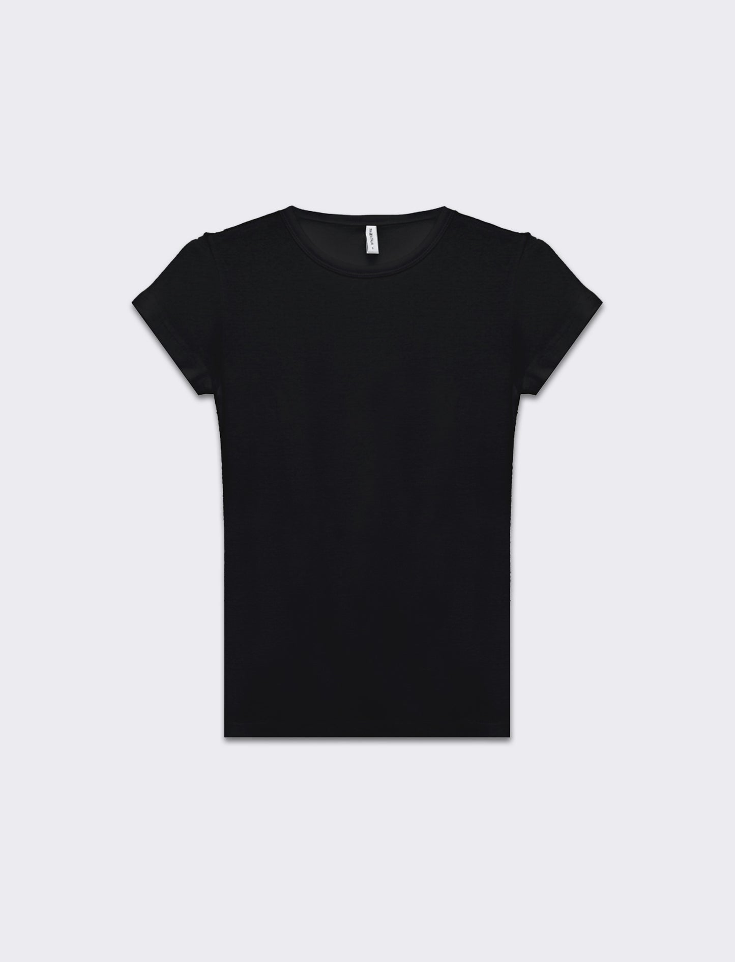 Woman's basic short sleeve t-shirt for men - Black