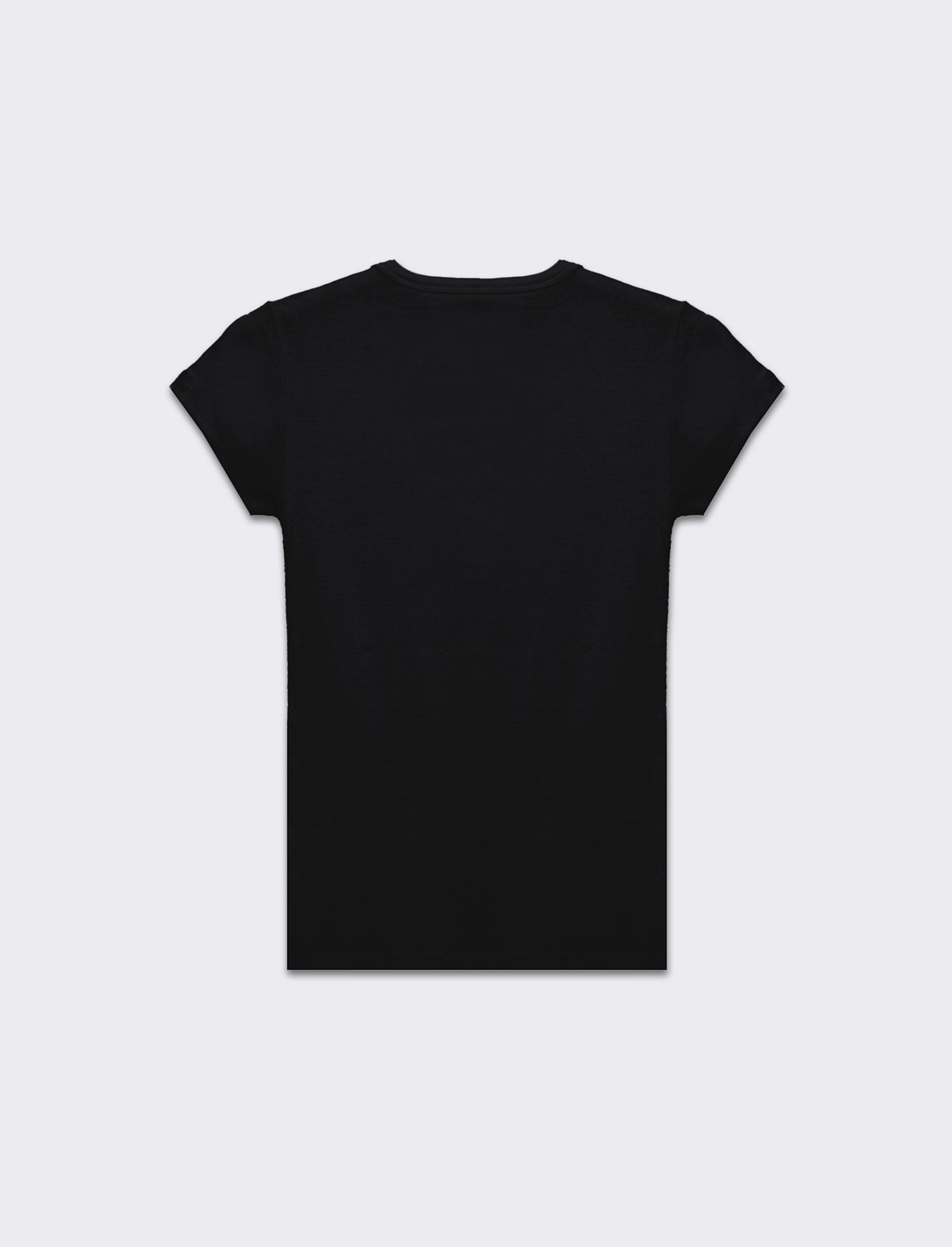 Woman's basic short sleeve t-shirt for men - Black