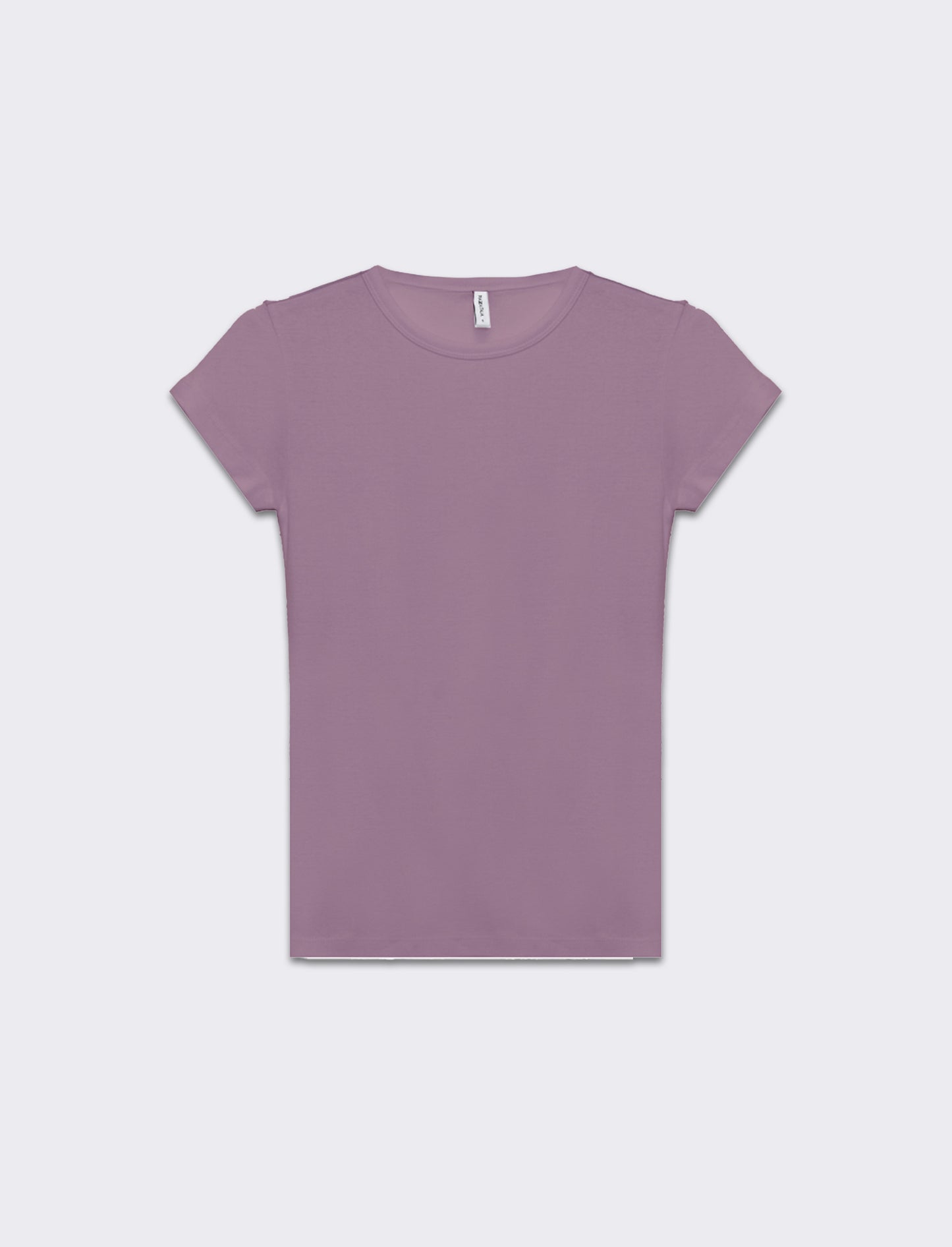 T-shirt basica manica corta da donna - Lilla