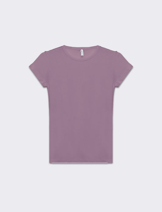 Woman's basic short sleeve t-shirt for men - Purple