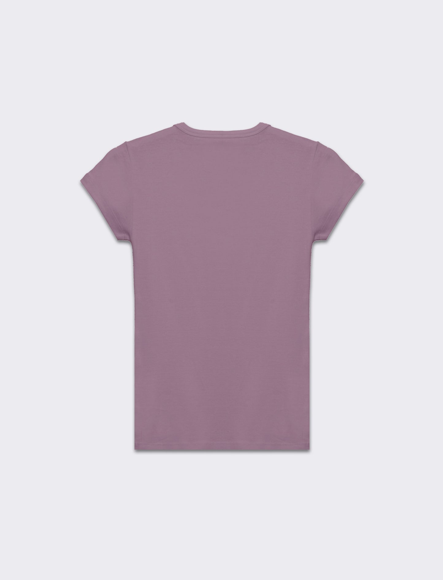 T-shirt basica manica corta da donna - Lilla