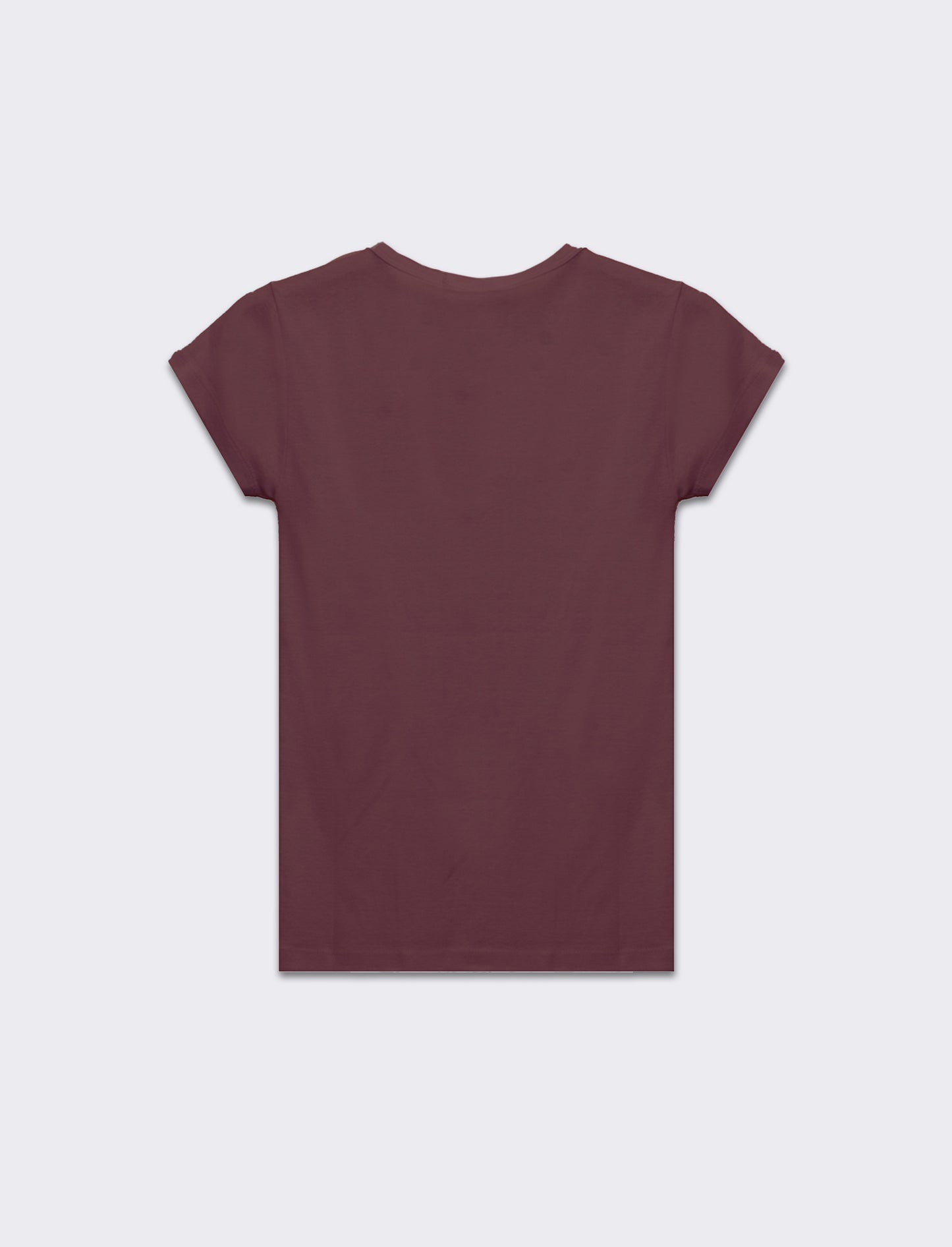 T-shirt basica scollo a v da donna - Rosa cipolla