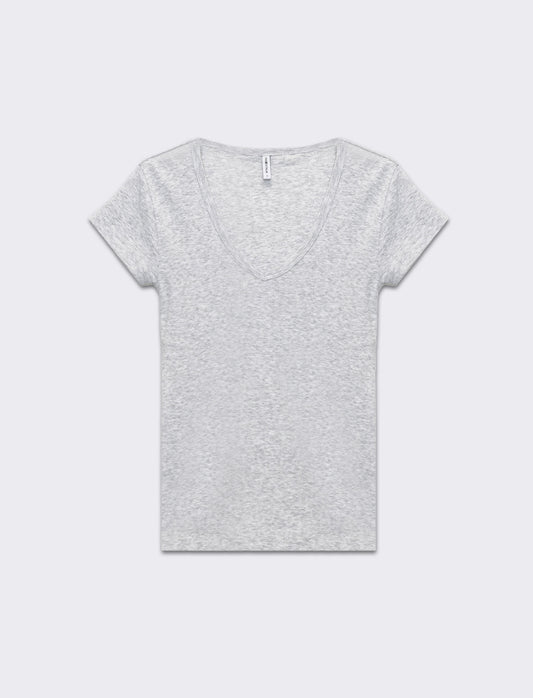 Woman's basic v-neck t-shirt - Grey