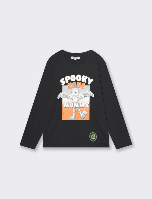 T-shirt Halloween da bambino - Nero