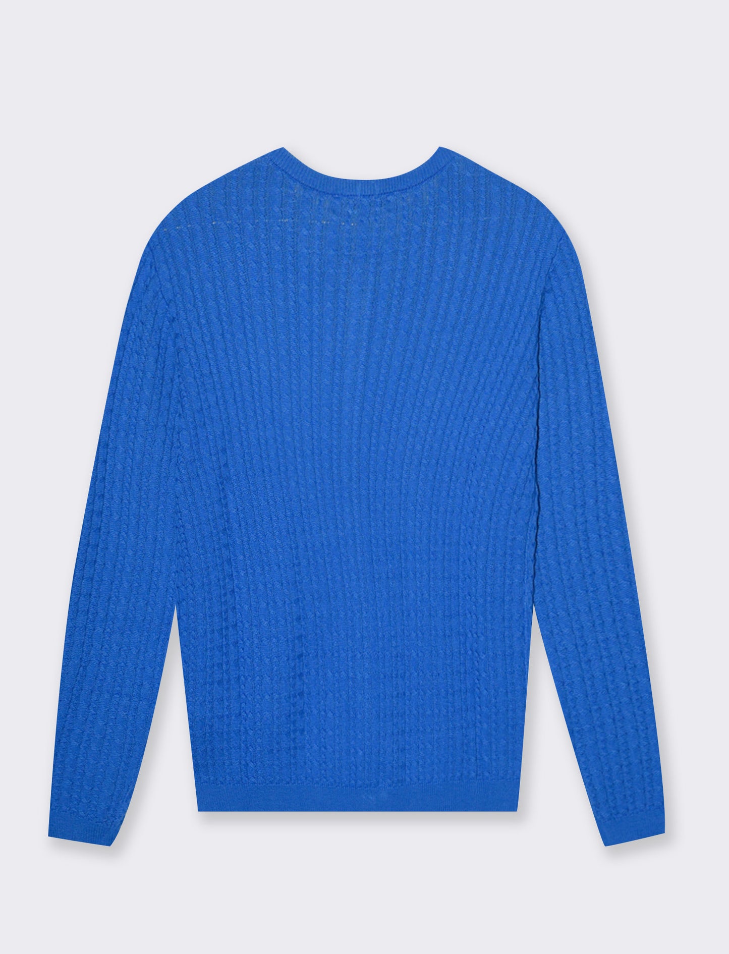 Cardigan basico a trecce da donna - Azzurro