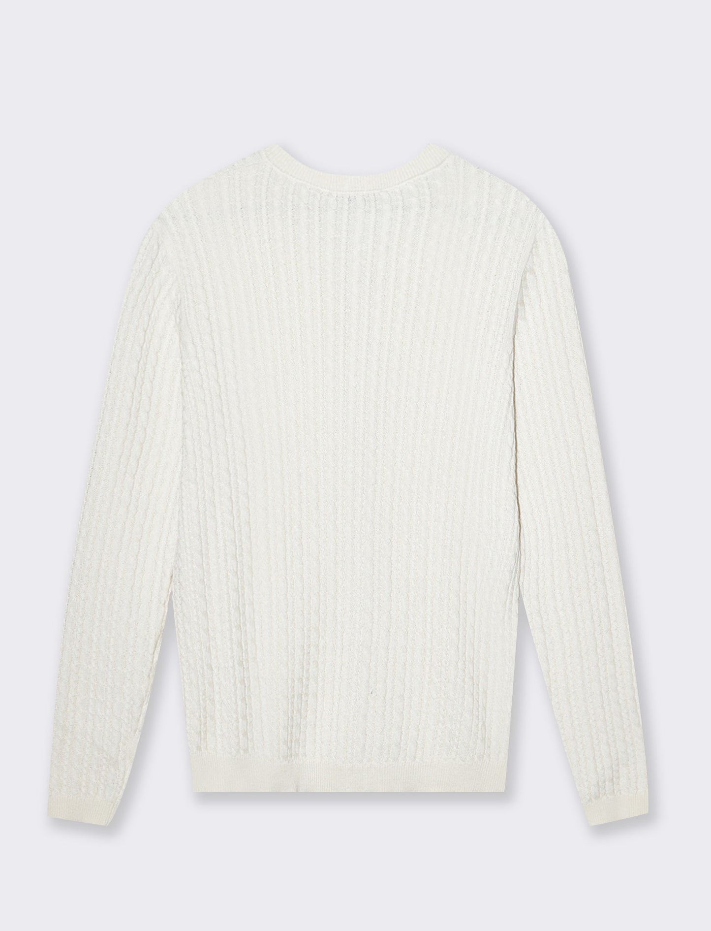 Cardigan basico a trecce da donna - Avorio