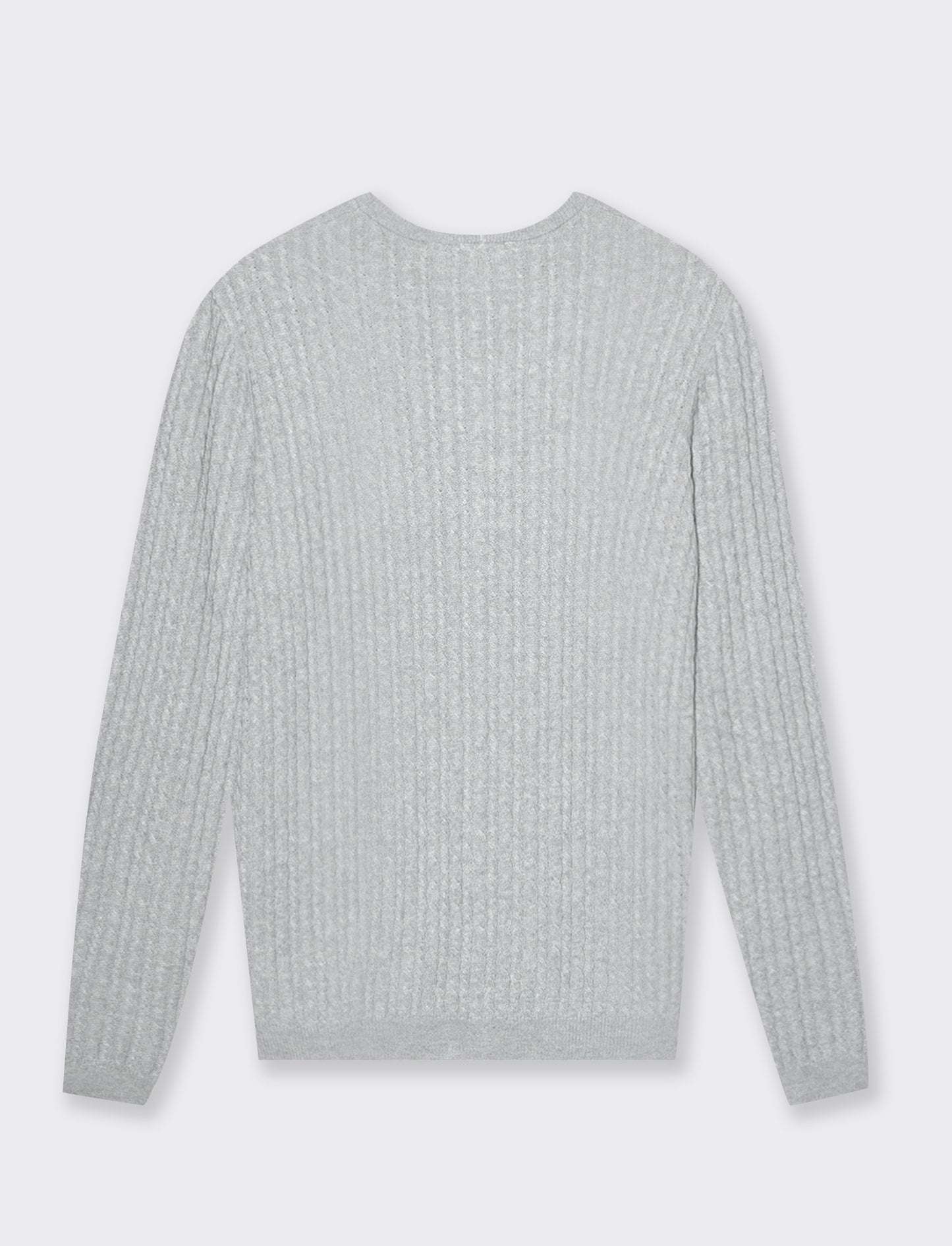 Cardigan basico a trecce da donna - Grigio chiaro