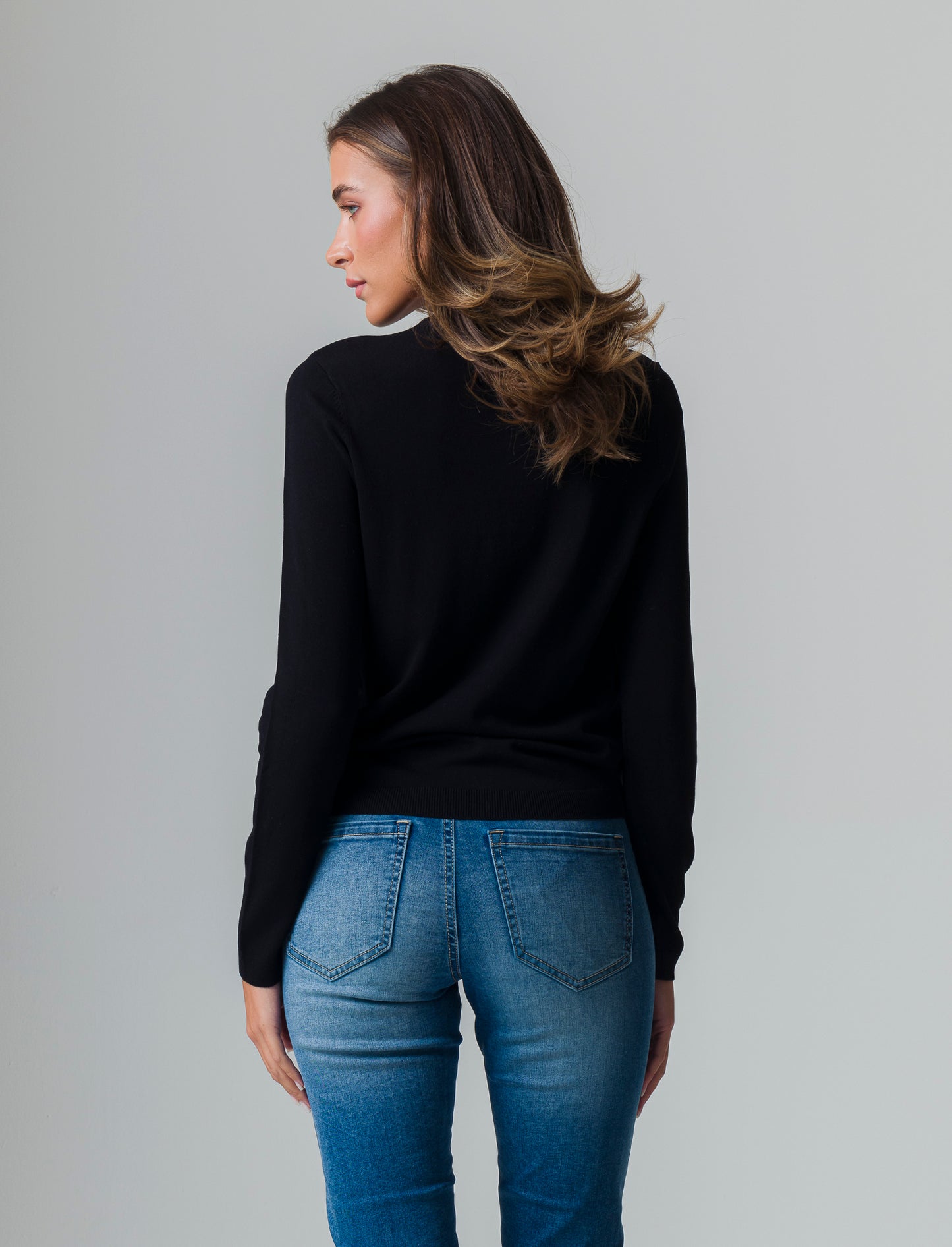 Cardigan basico da donna - Nero