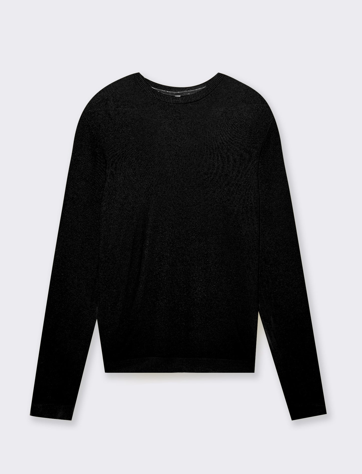 Maglia basica giro collo da donna - Nero