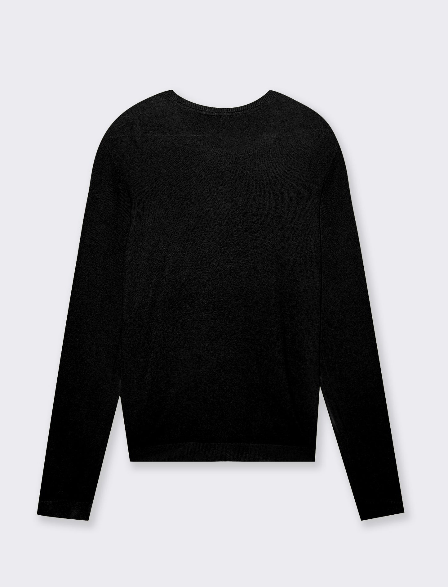 Maglia basica giro collo da donna - Nero
