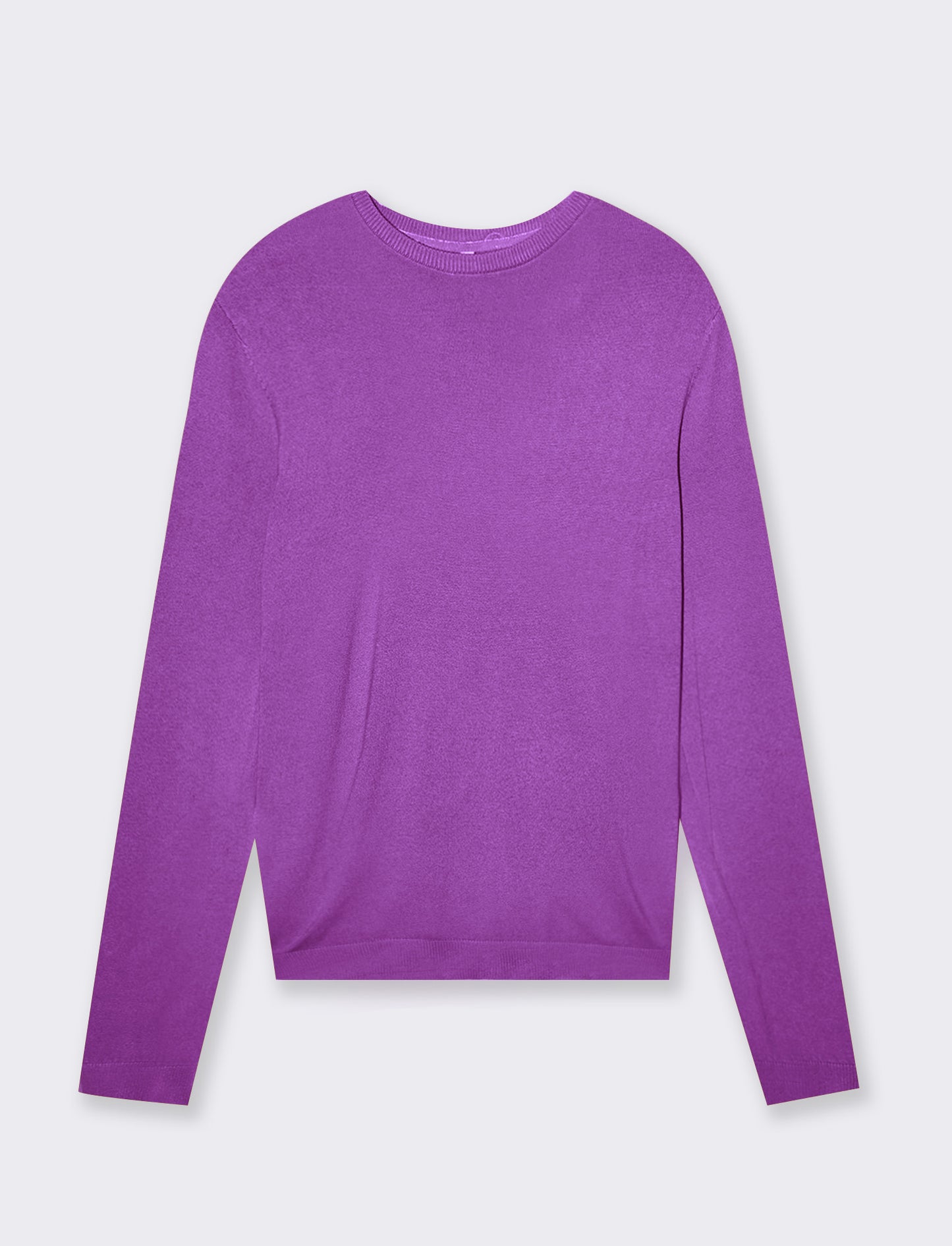Maglia basica giro collo da donna - Viola