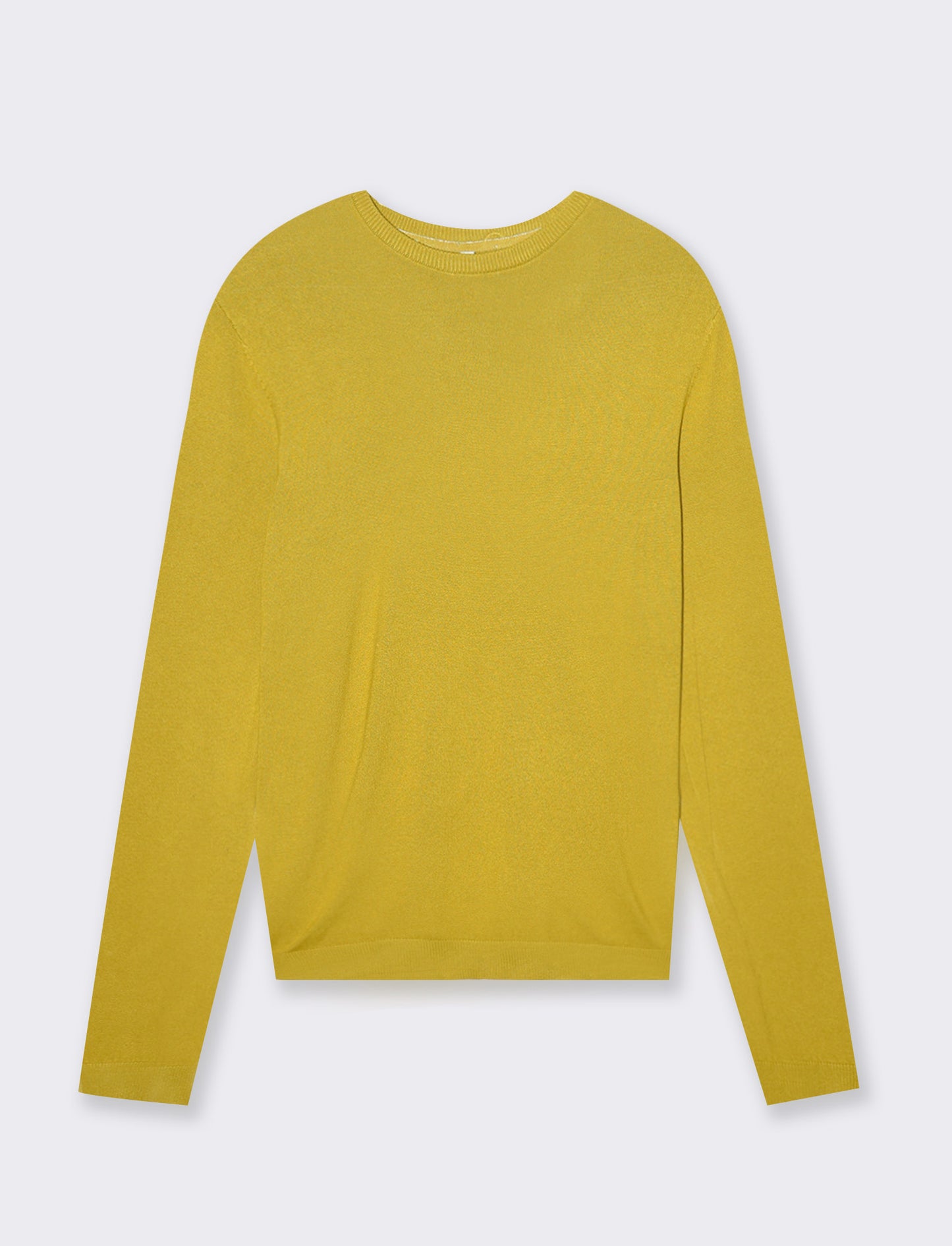 Maglia basica giro collo da donna - Mostarda