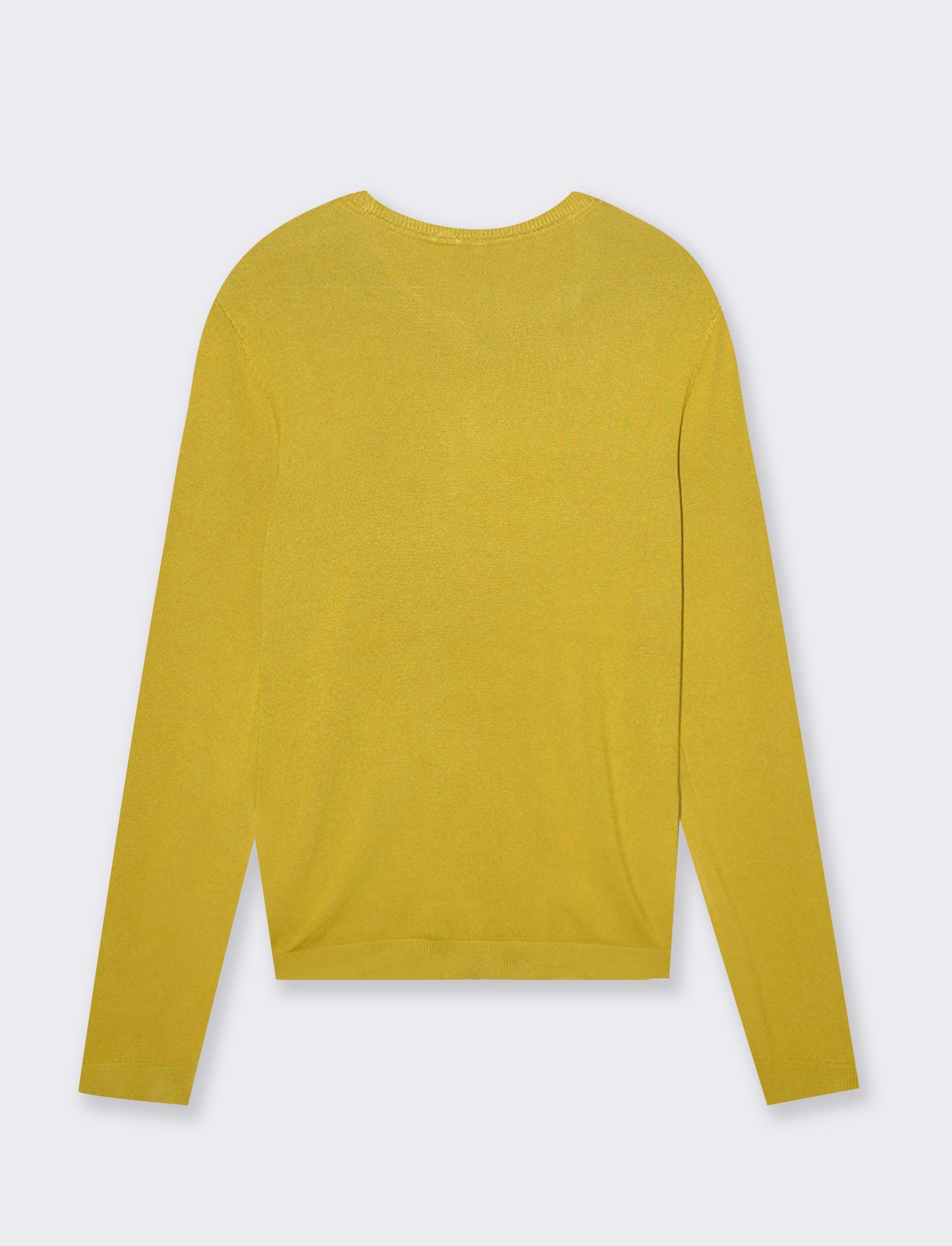 Maglia basica giro collo da donna - Mostarda