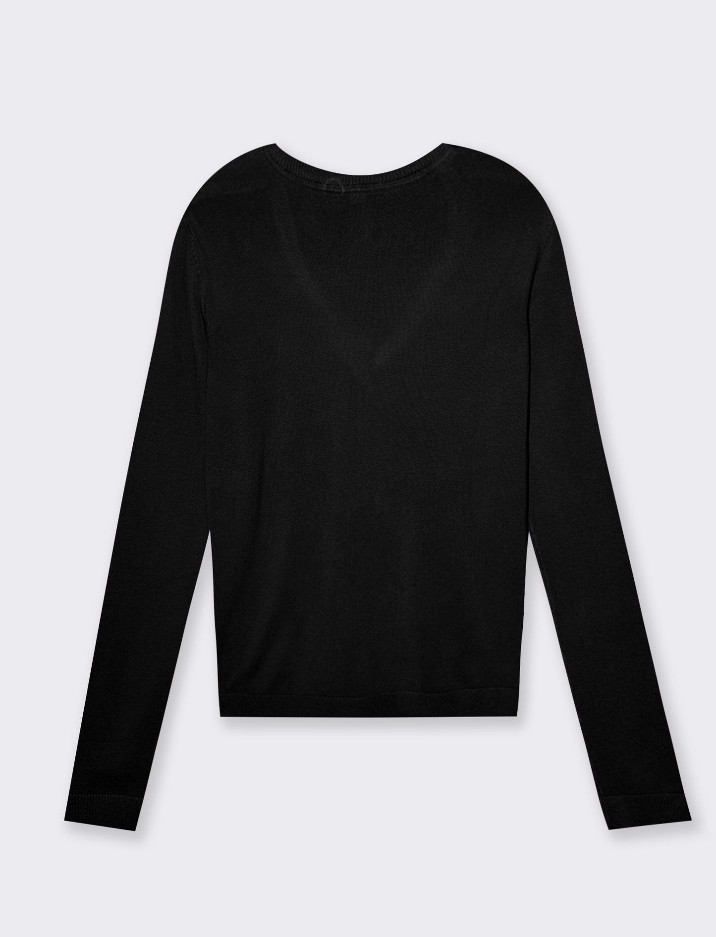 Woman's basic v-neck sweater - Black