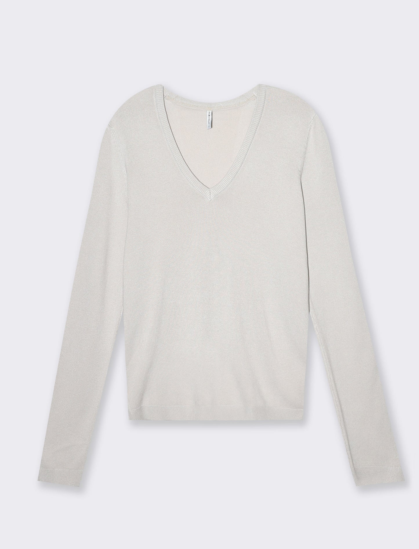 Maglia basica scollo a v da donna - Sabbia