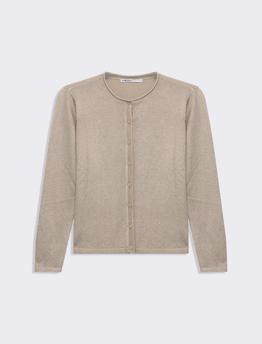 Cardigan manica lunga da donna - Sabbia