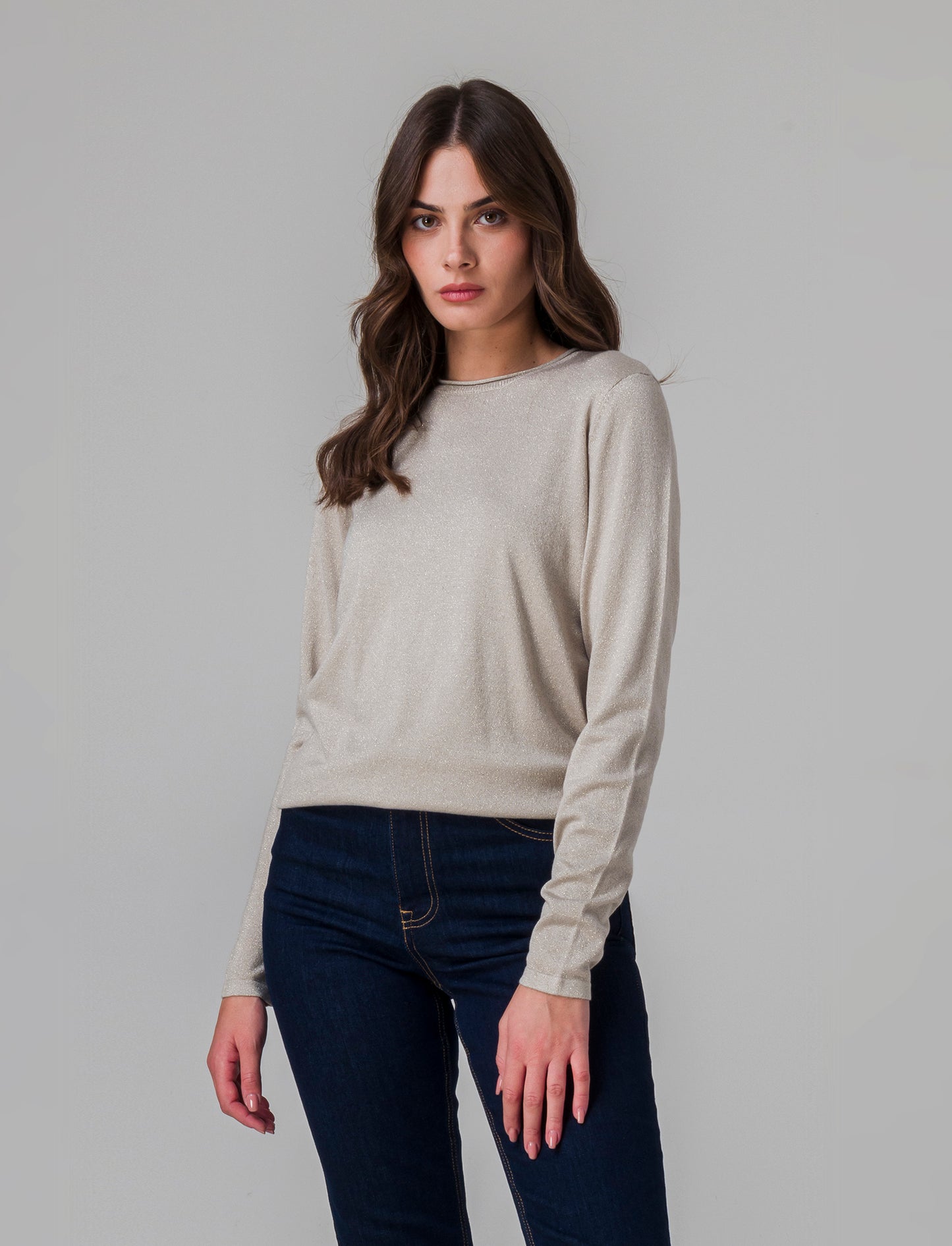 Woman's long sleeve shirt for stylish comfort - Beige