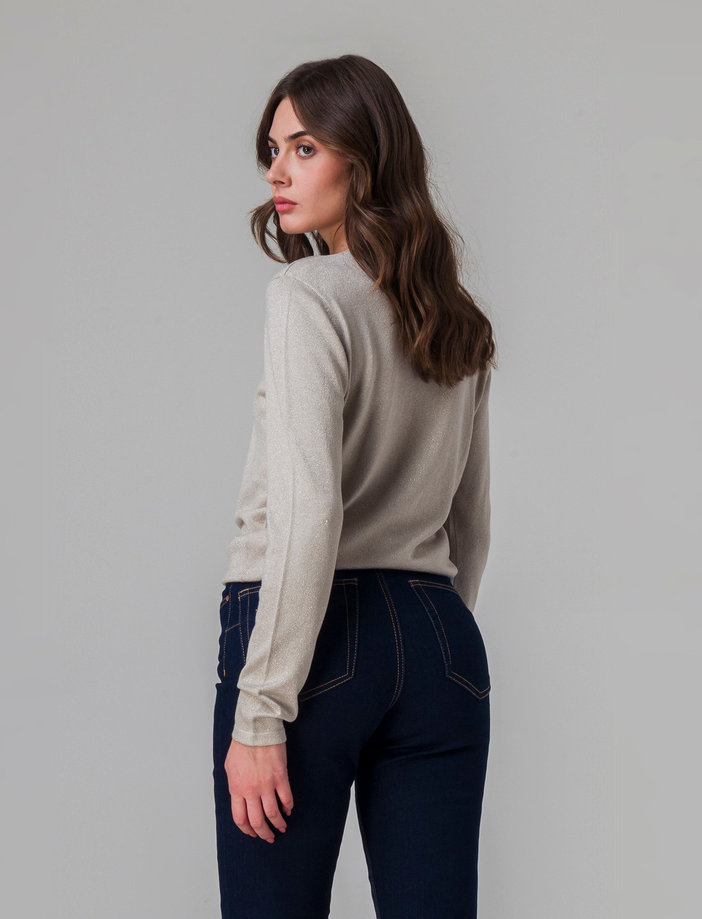 Woman's long sleeve shirt for stylish comfort - Beige