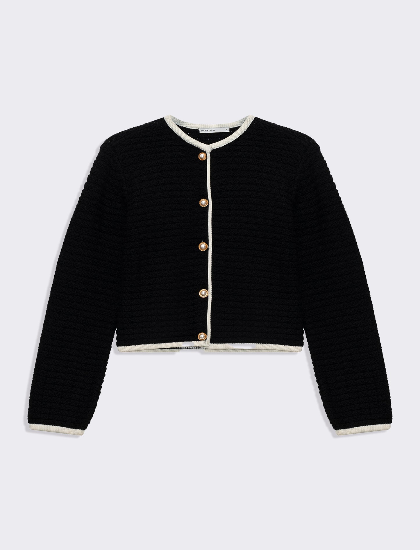 Woman's long sleeve cardigan for men - Black