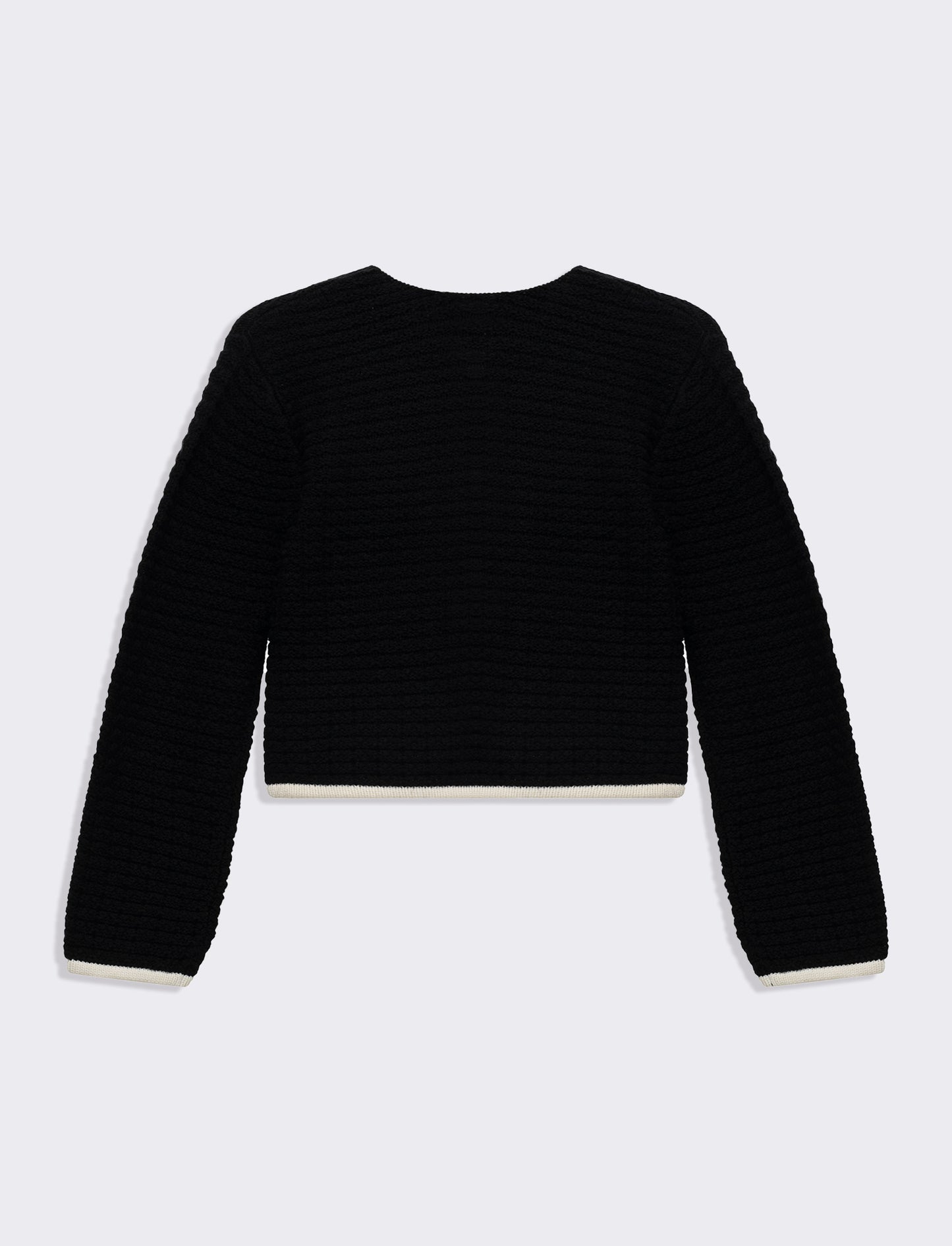 Woman's long sleeve cardigan for men - Black