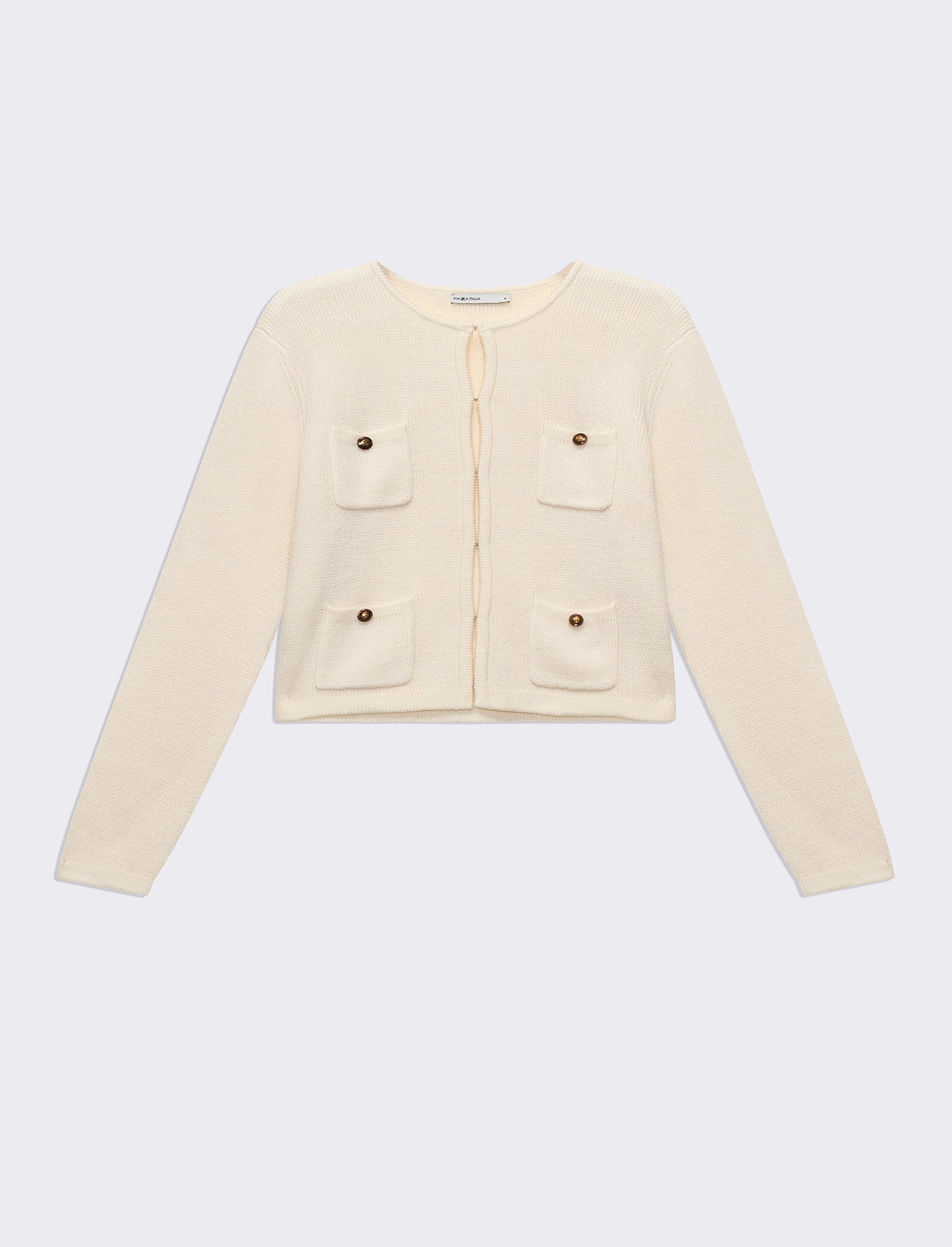 Cardigan con tasche da donna - Avorio