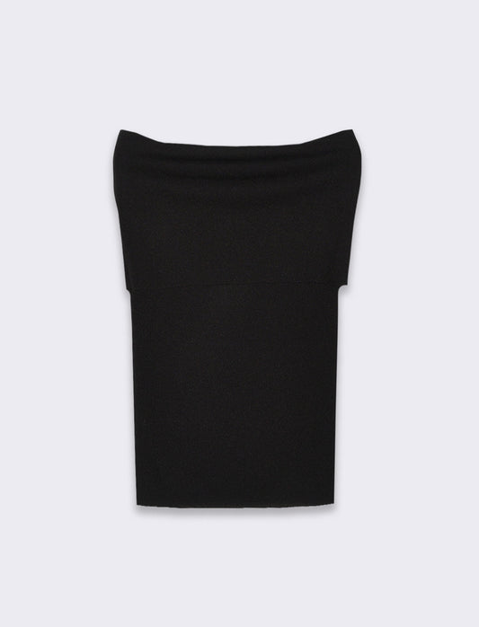 Maglia off shoulder da donna - Nero