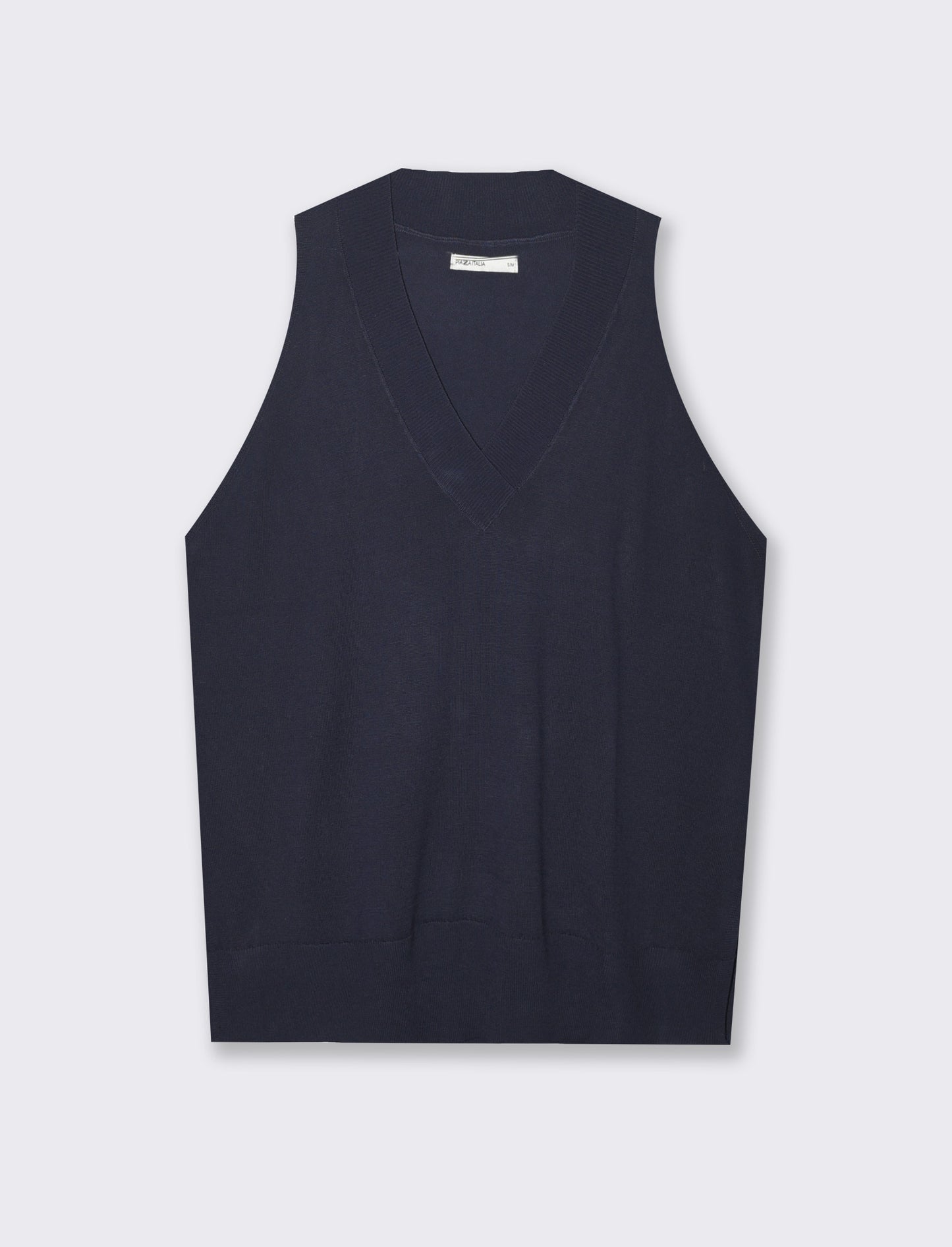 Maglia giro manica da donna - Blu