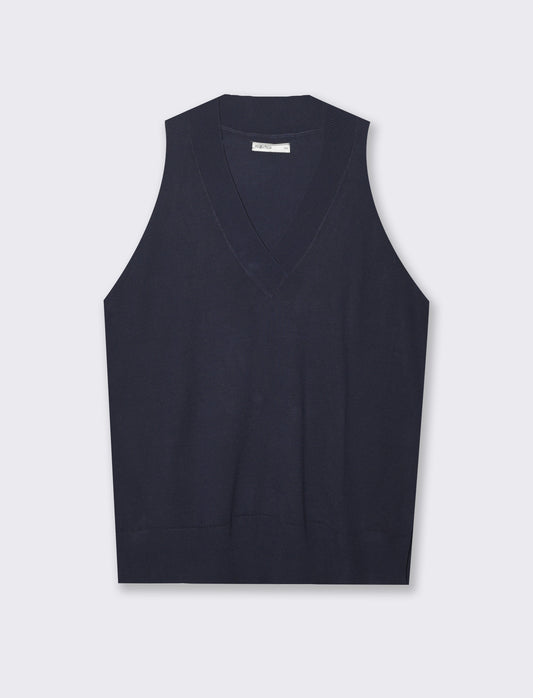 Maglia giro manica da donna - Blu