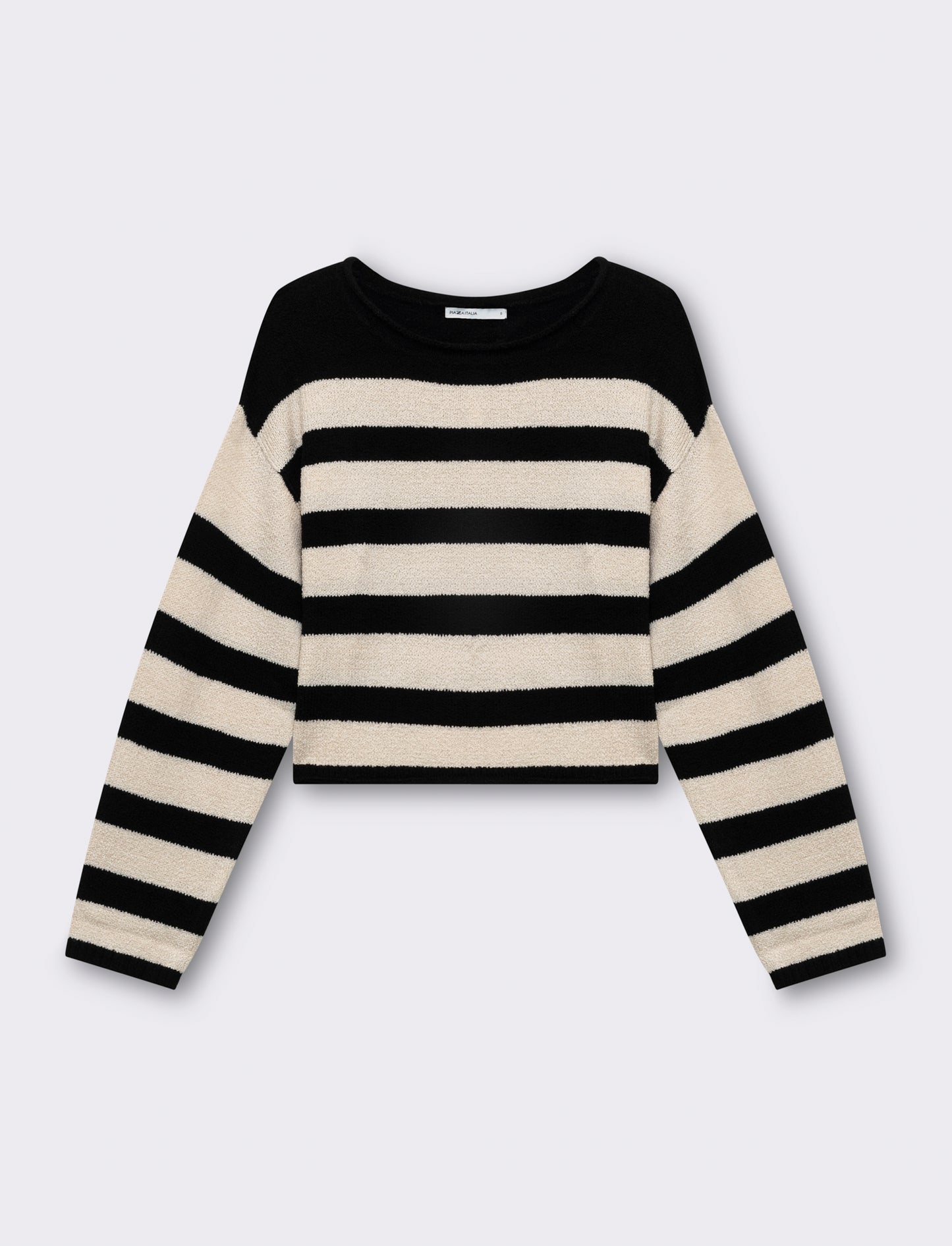Maglia giro collo a strisce da donna - var 1