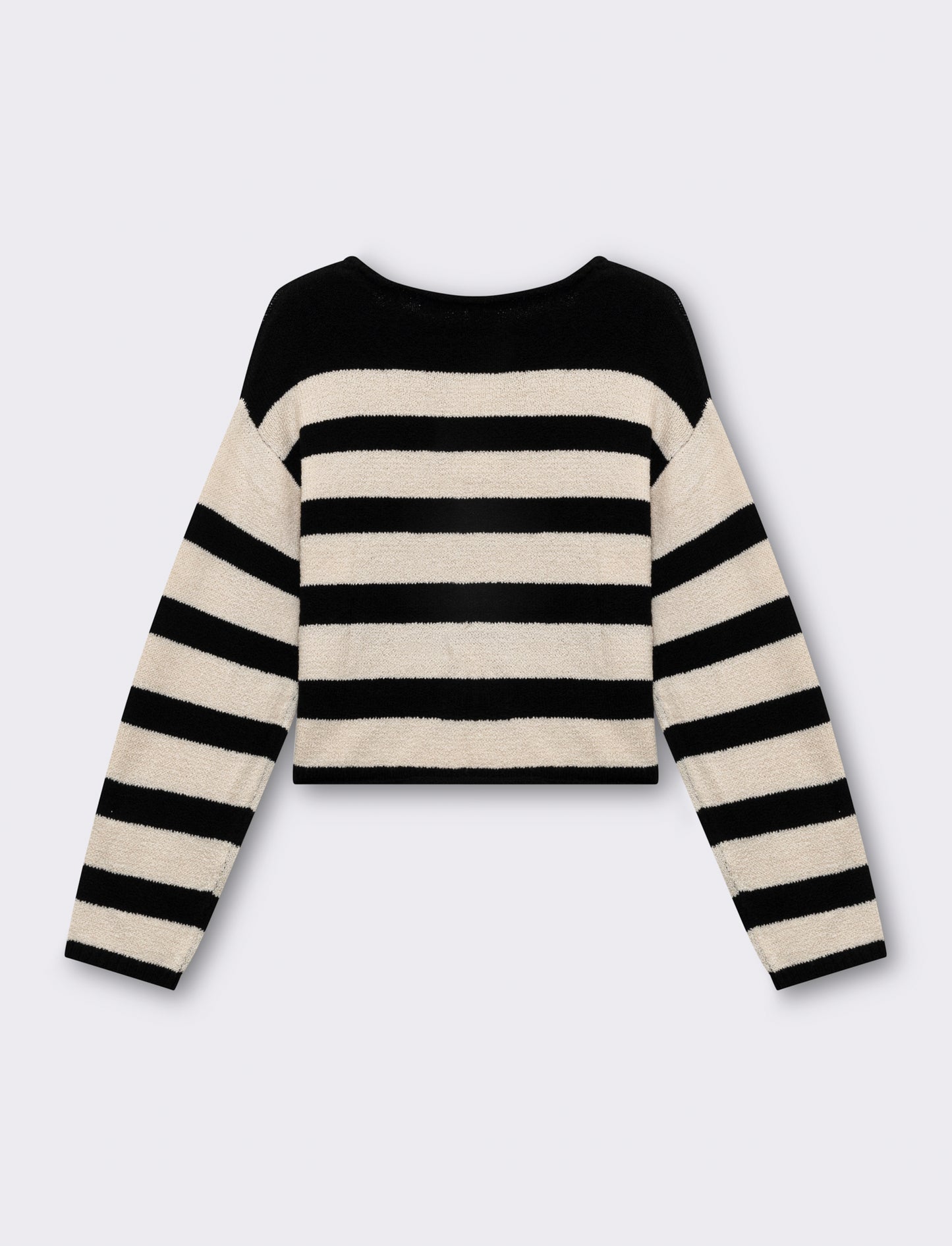Maglia giro collo a strisce da donna - var 1