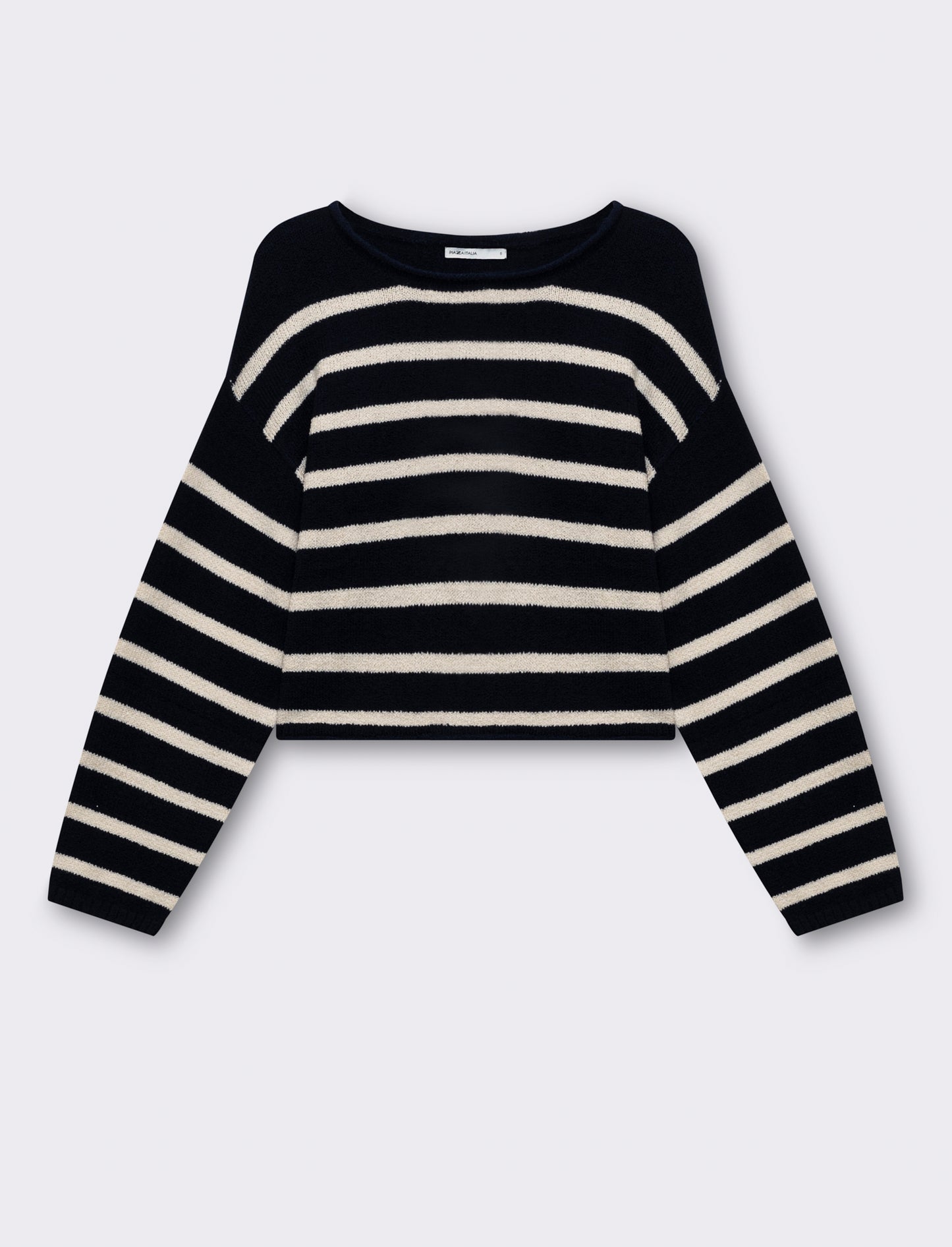 Maglia giro collo a strisce da donna - var 2