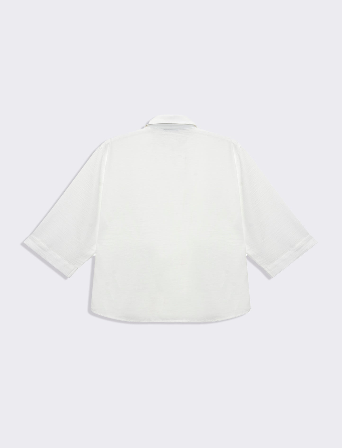 Camicia basica con maniche a 3/4 da donna - Bianco latte