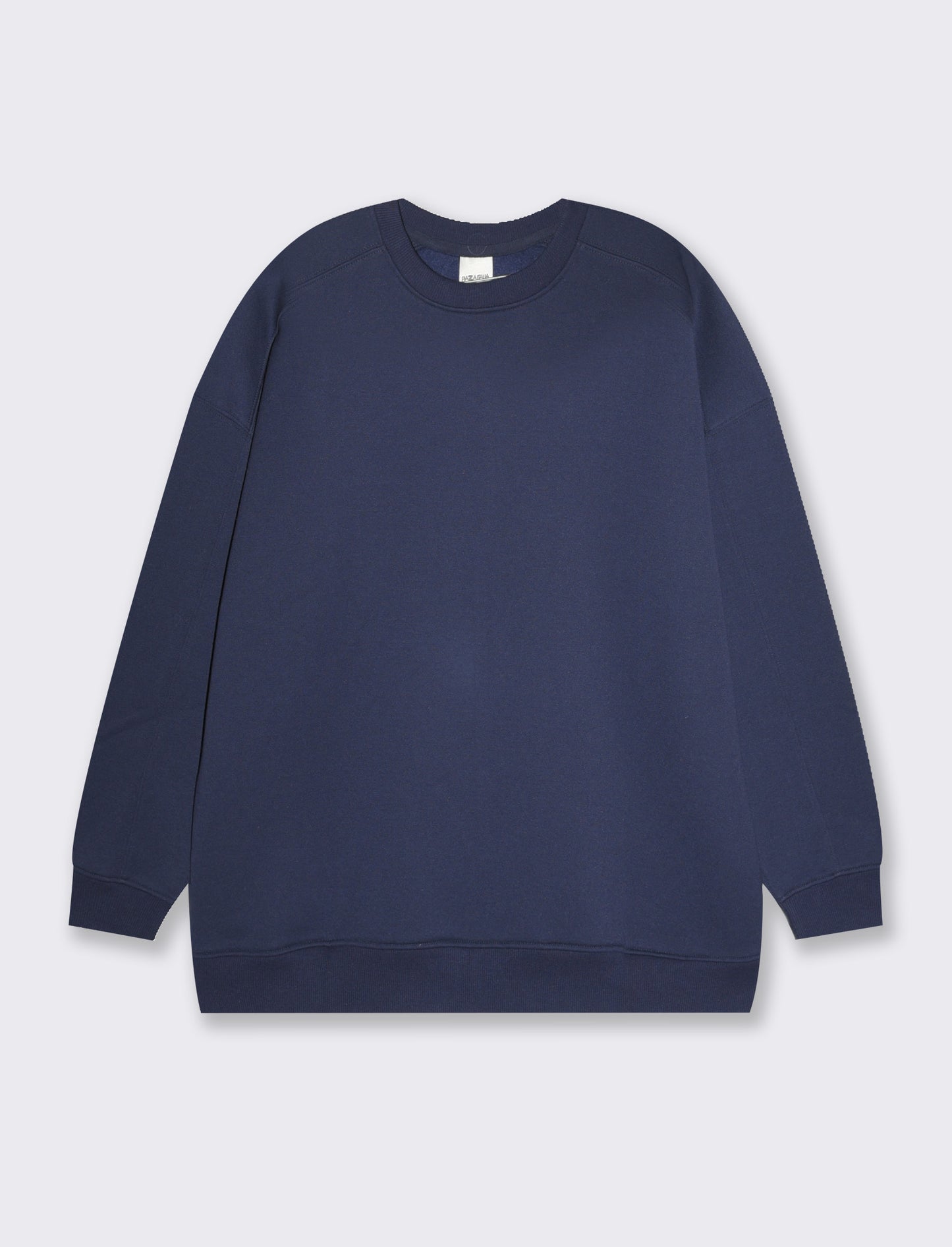 Felpa basic girocollo oversize da donna - Blu