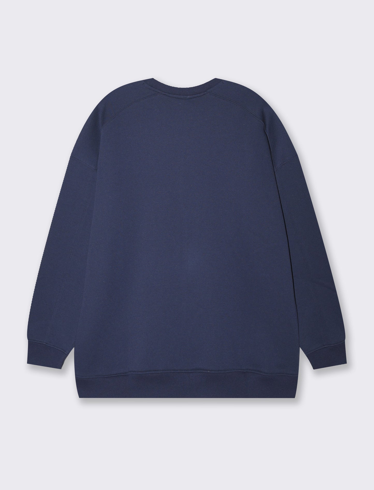 Felpa basic girocollo oversize da donna - Blu