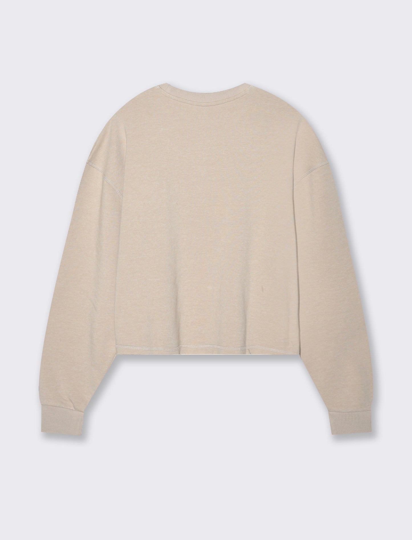 Woman's long sleeve crew neck sweatshirt - Beige