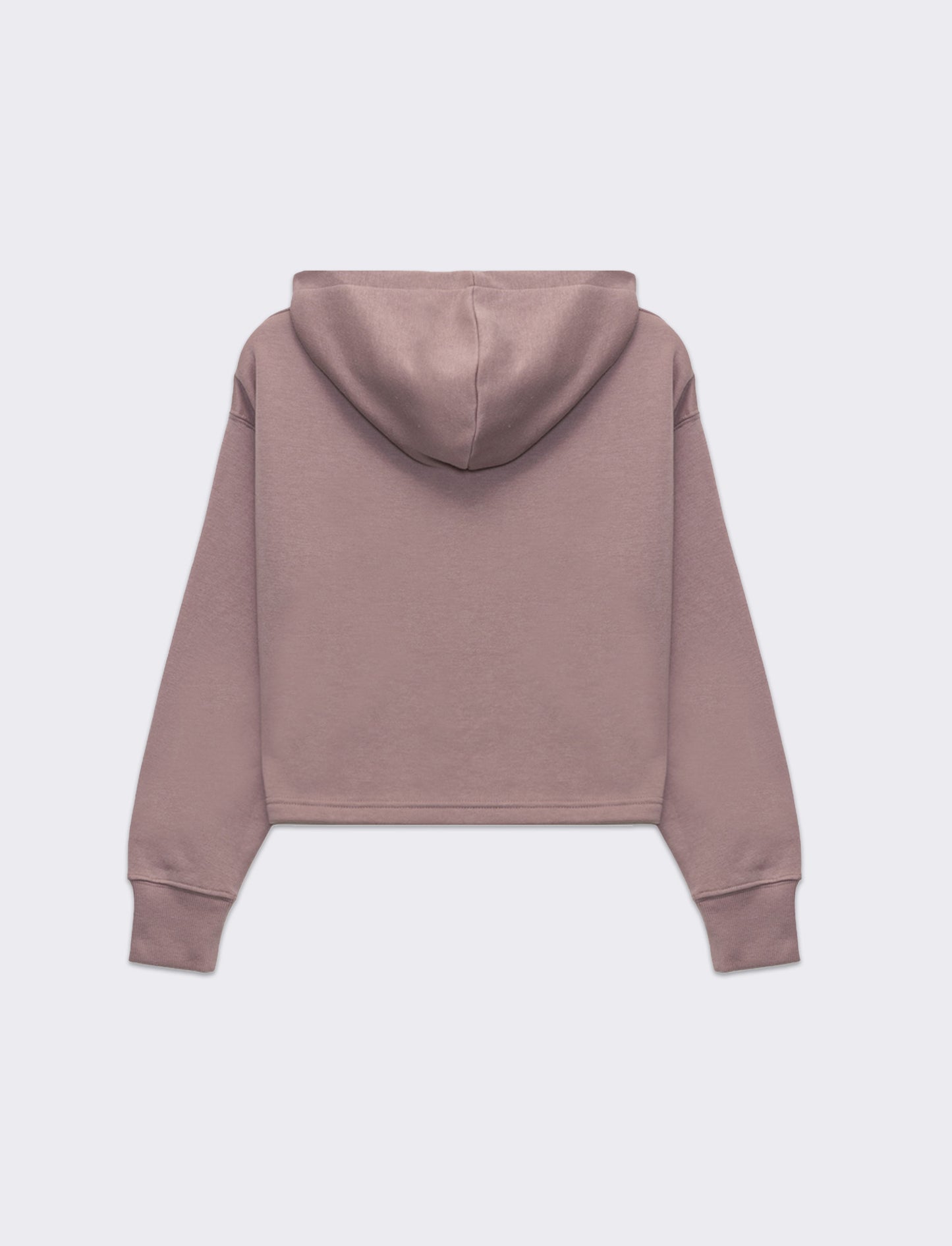Felpa crop con cappuccio da donna - Rosa antico