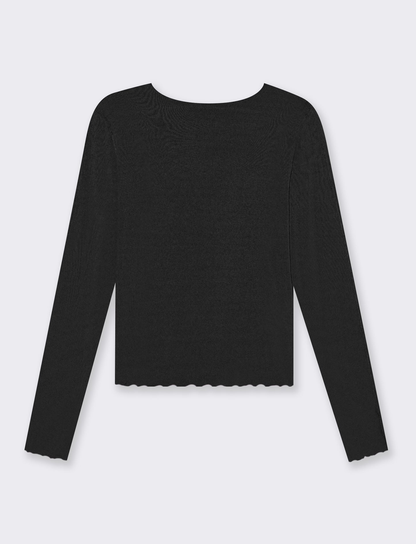 Woman's ribbed t-shirt for casual style - Black