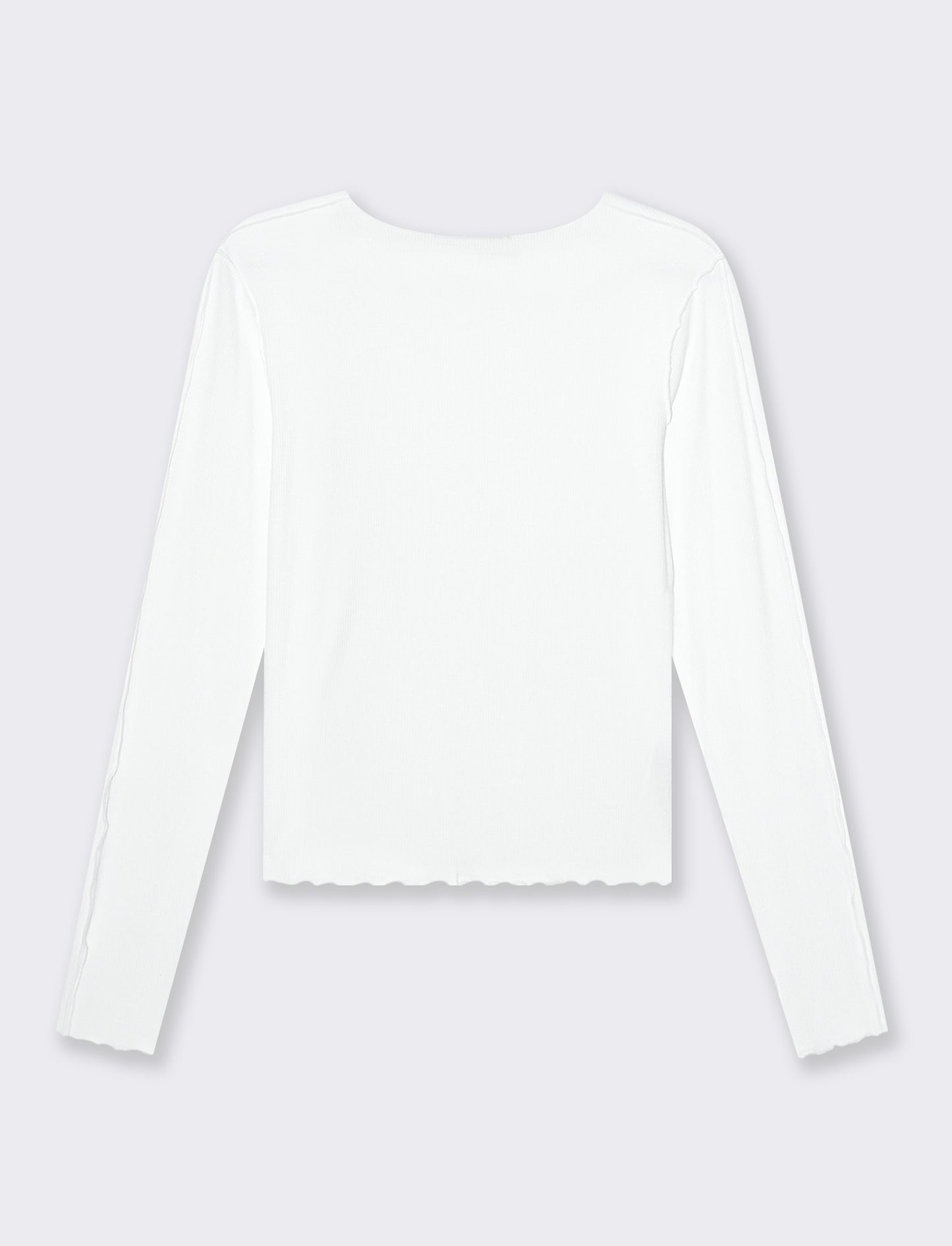 Woman's ribbed t-shirt for casual style - White