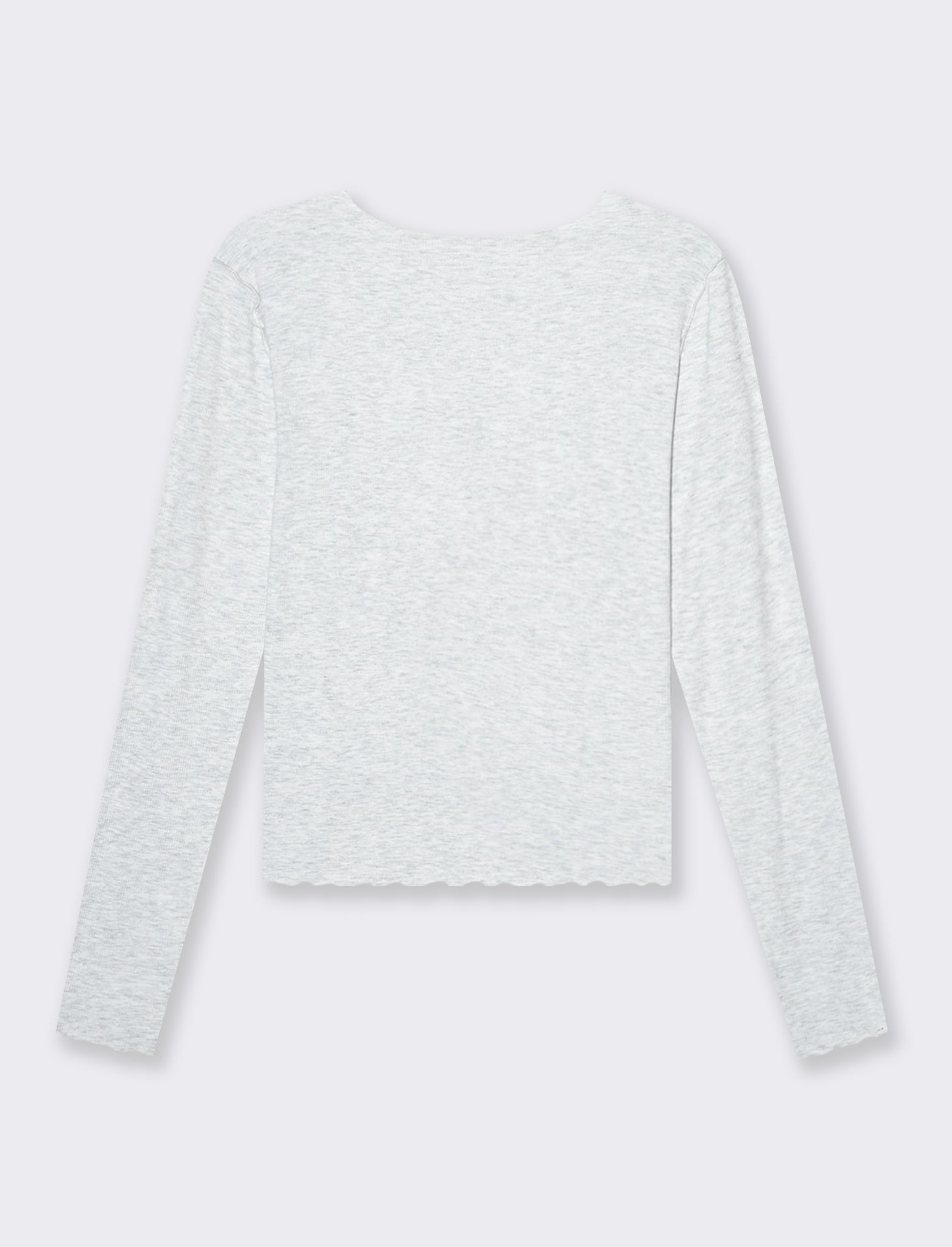 T-shirt a coste da donna - Grigio chiaro