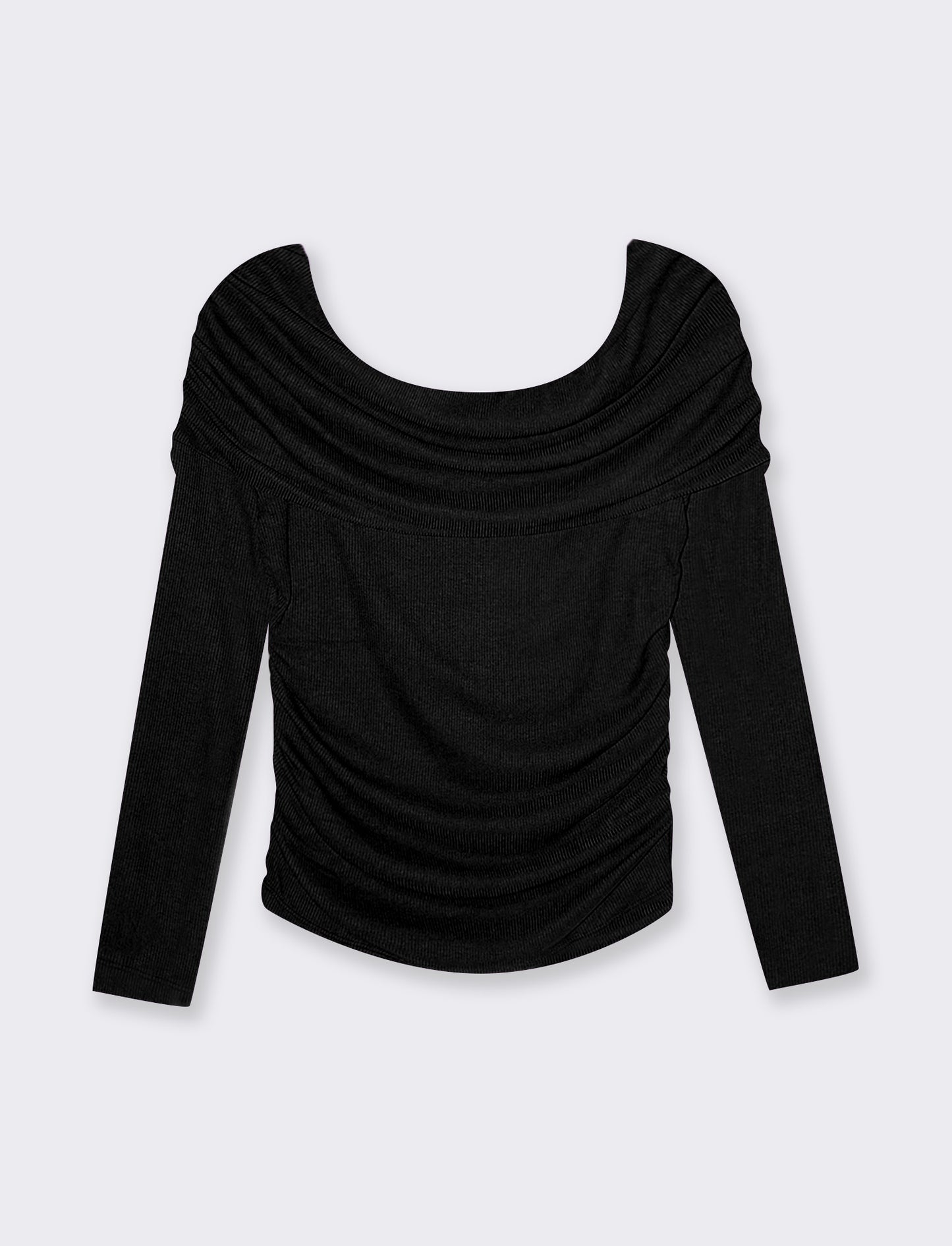 T-shirt off shoulder da donna - Nero