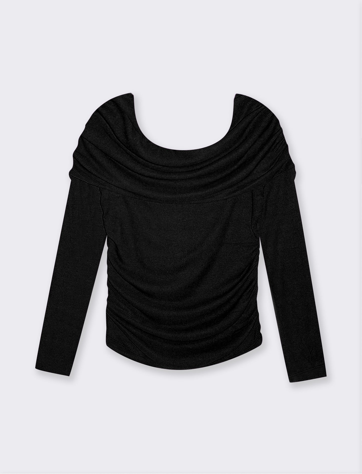 T-shirt off shoulder da donna - Nero