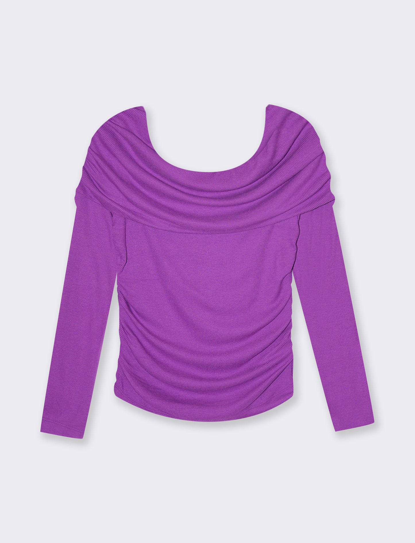 T-shirt off shoulder da donna - Viola
